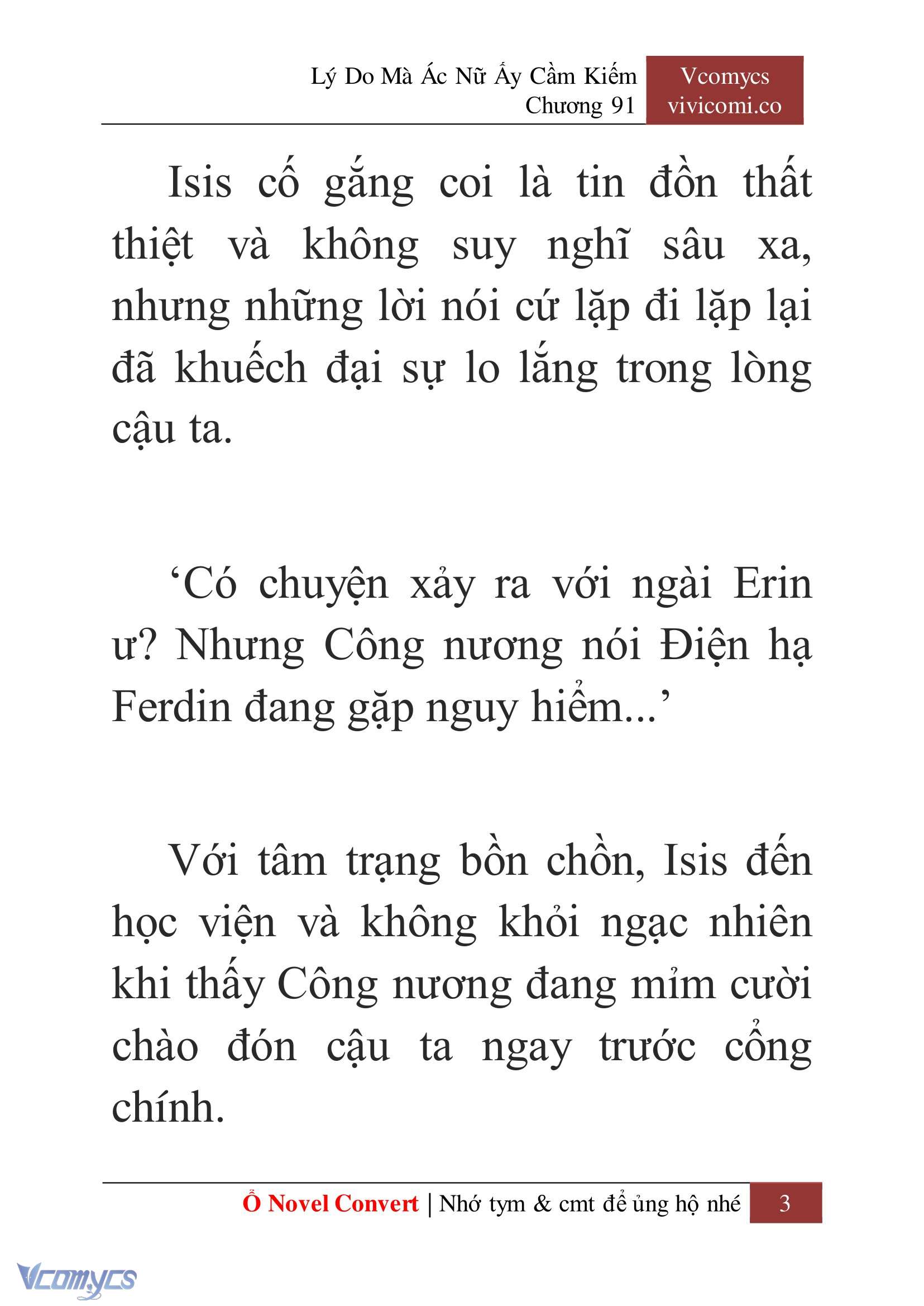 [Novel] Lý Do Mà Ác Nữ Ấy Cầm Kiếm Chap 91 - Next Chap 92