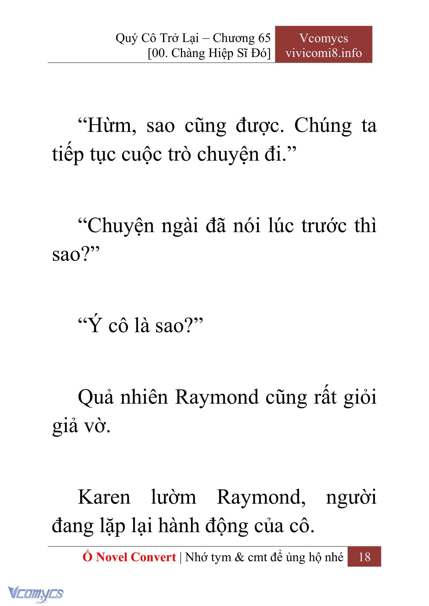 [Novel] Quý Cô Trở Lại Chap 65 - Trang 2