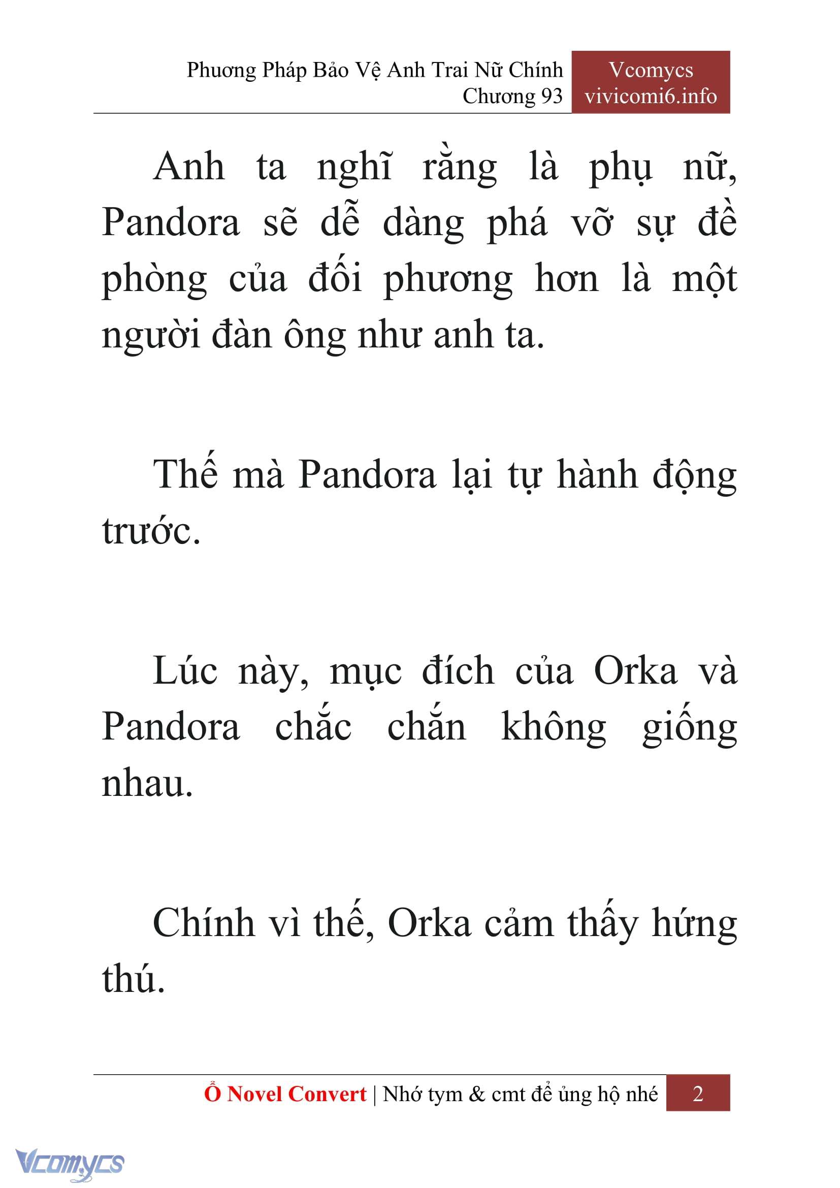 [Novel] Phương Pháp Bảo Vệ Anh Trai Nữ Chính Chap 93 - Trang 2