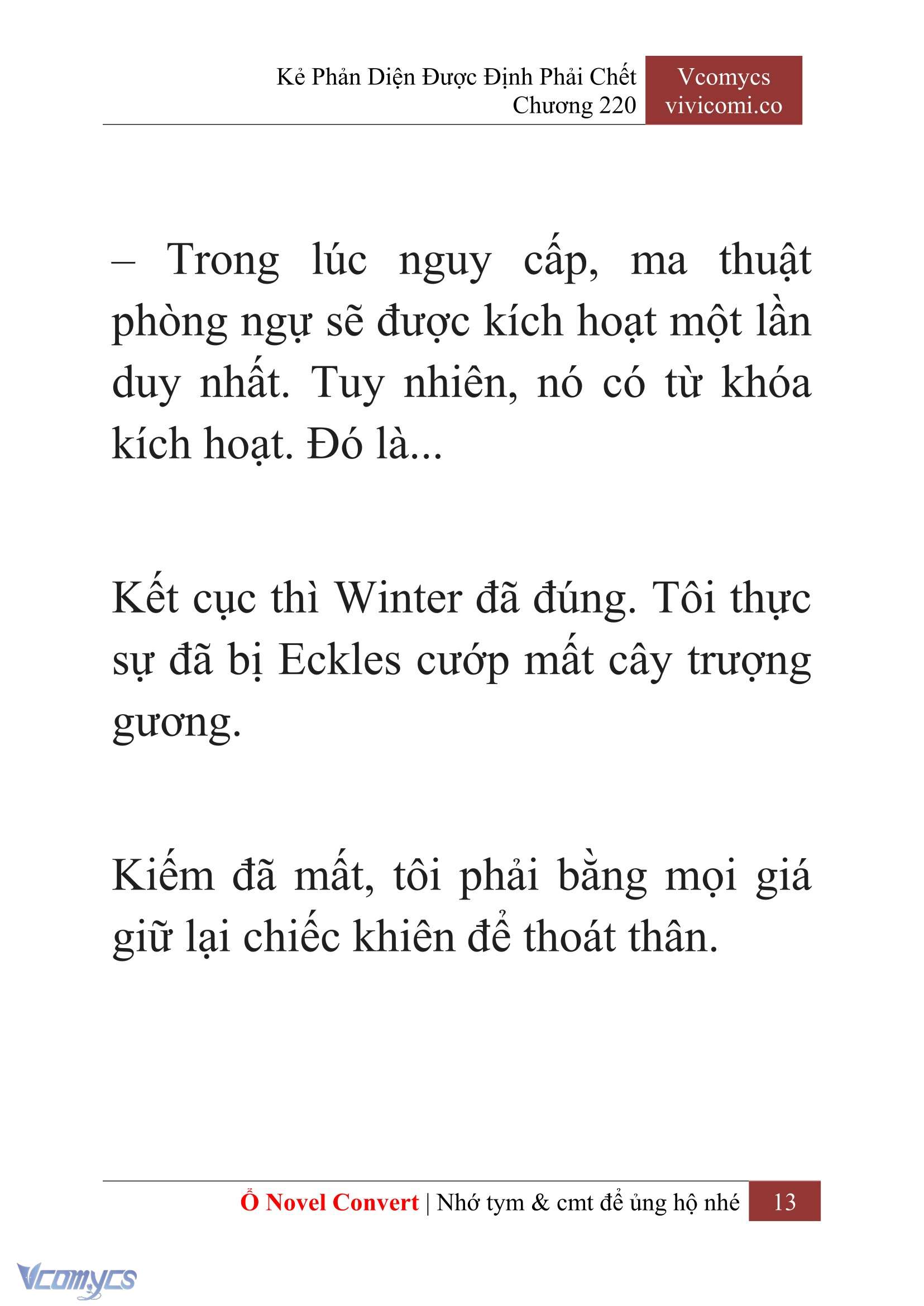 [Novel] Kẻ Phản Diện Được Định Phải Chết Chap 220 - Next Chap 221