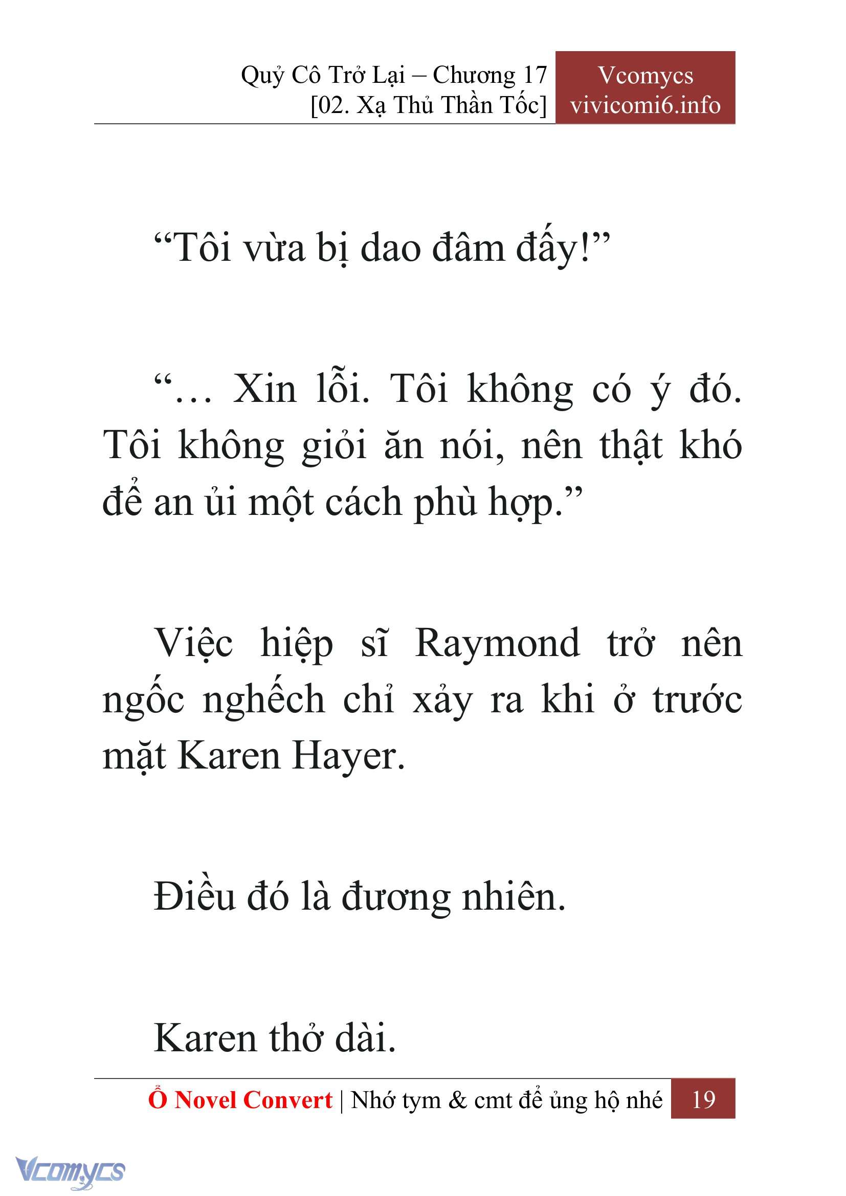 [Novel] Quý Cô Trở Lại Chap 17 - Trang 2