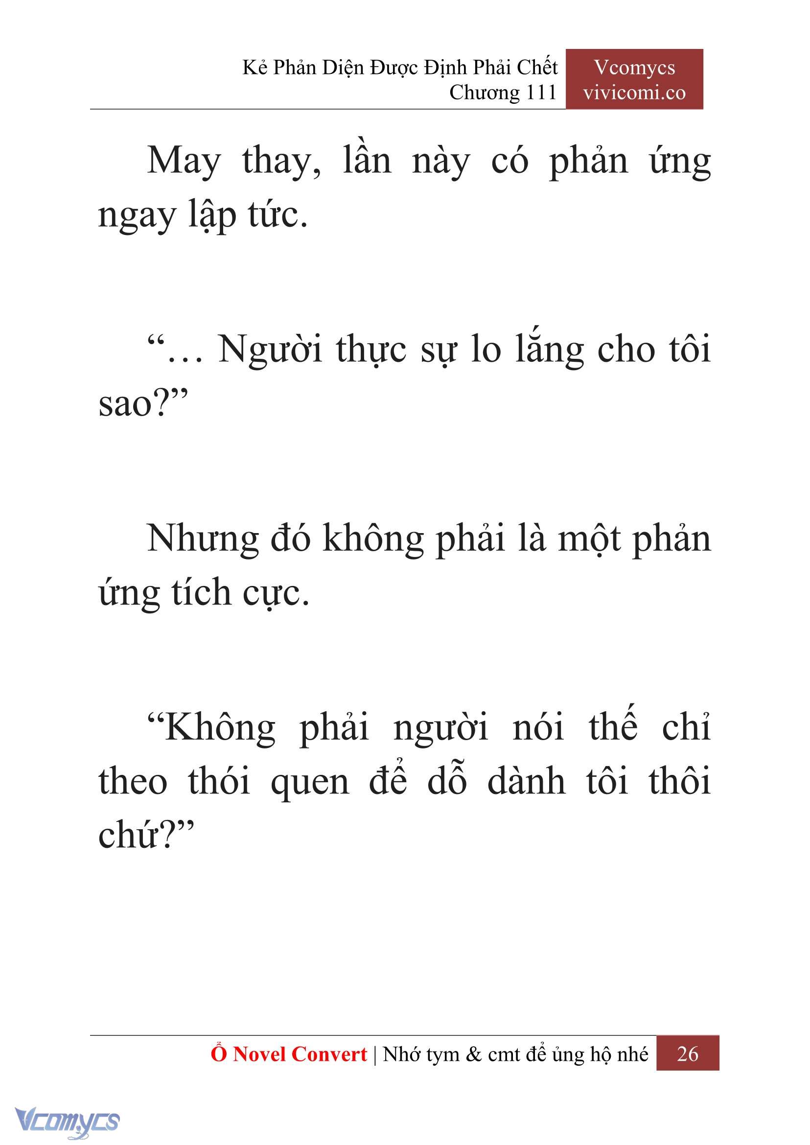 [Novel] Kẻ Phản Diện Được Định Phải Chết Chap 111 - Trang 2