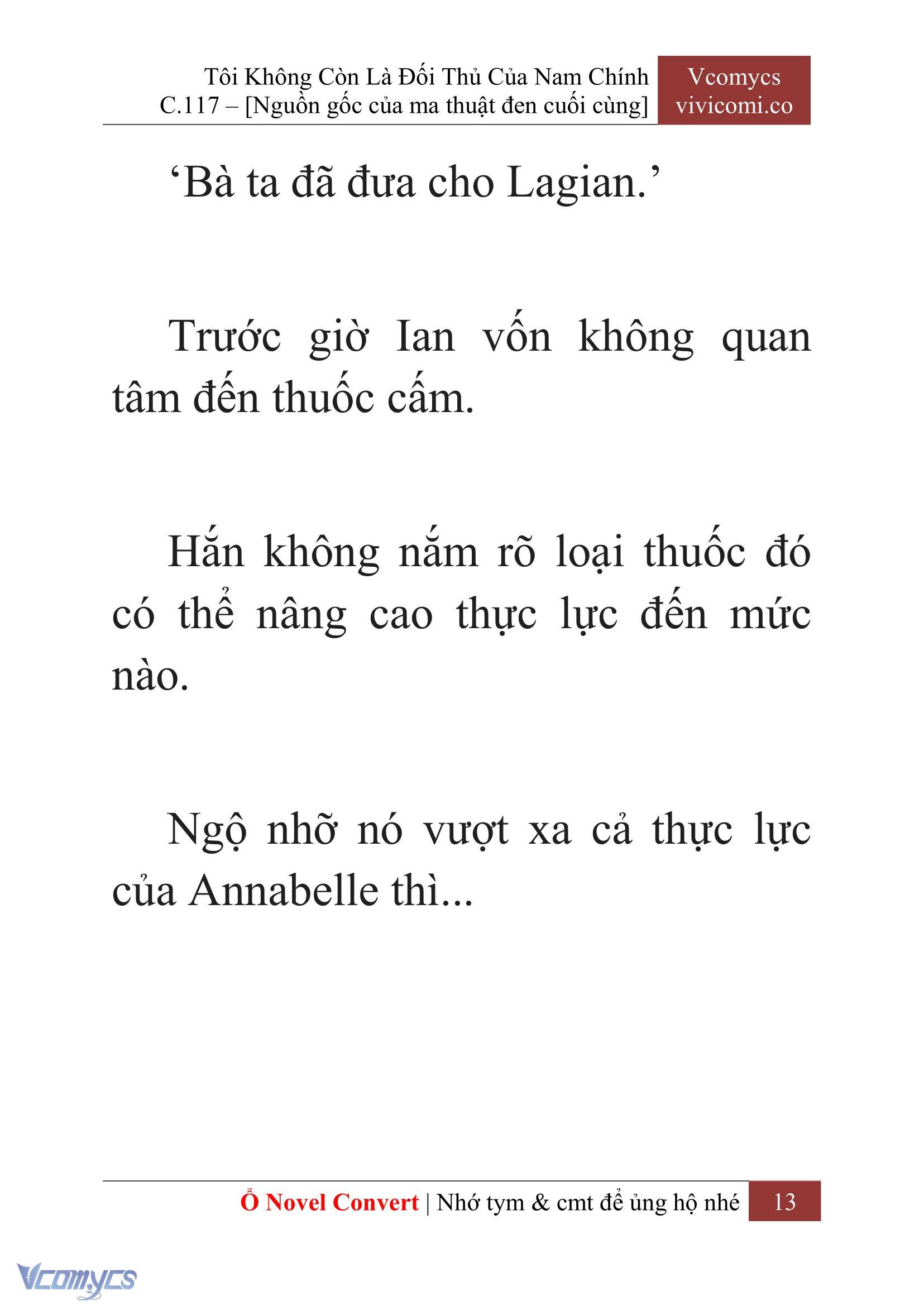 [Novel] Tôi Không Còn Là Đối Thủ Của Nam Chính Chap 117 - Trang 2