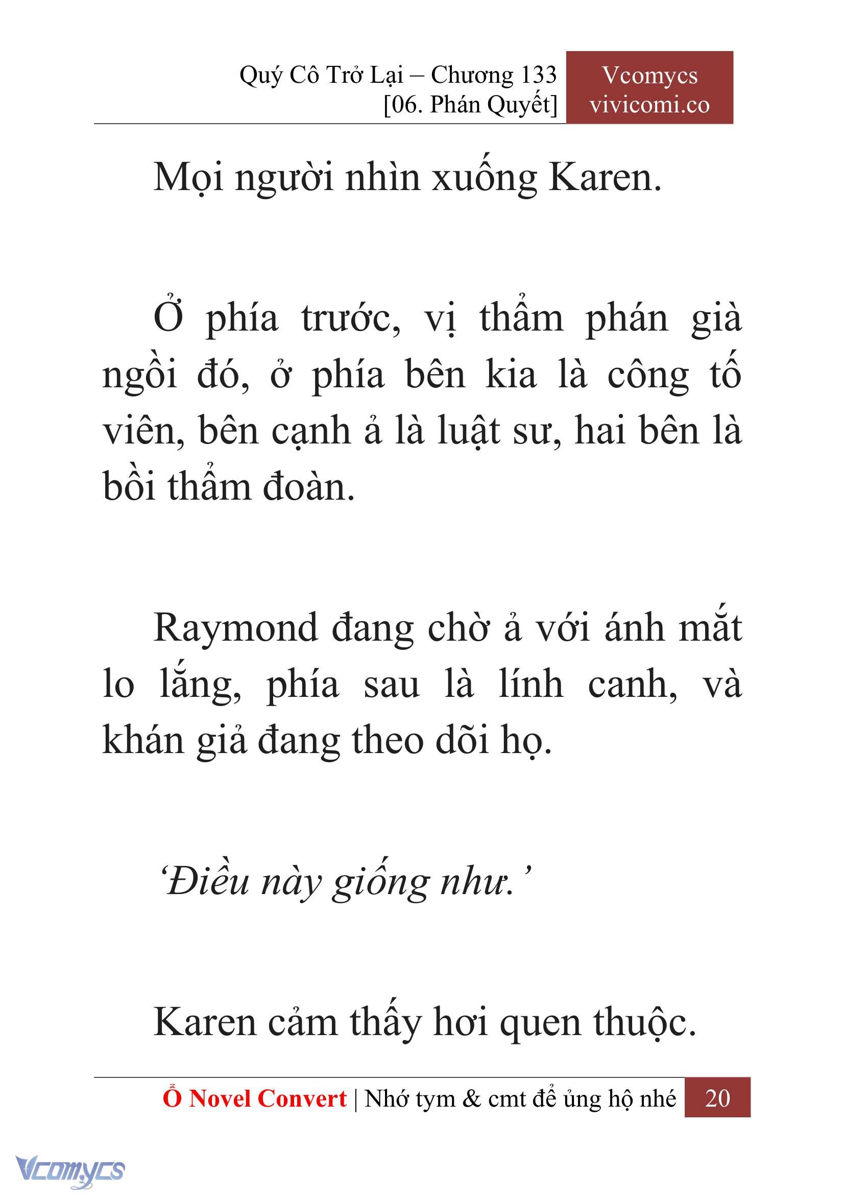 [Novel] Quý Cô Trở Lại Chap 133 - Next Chap 134