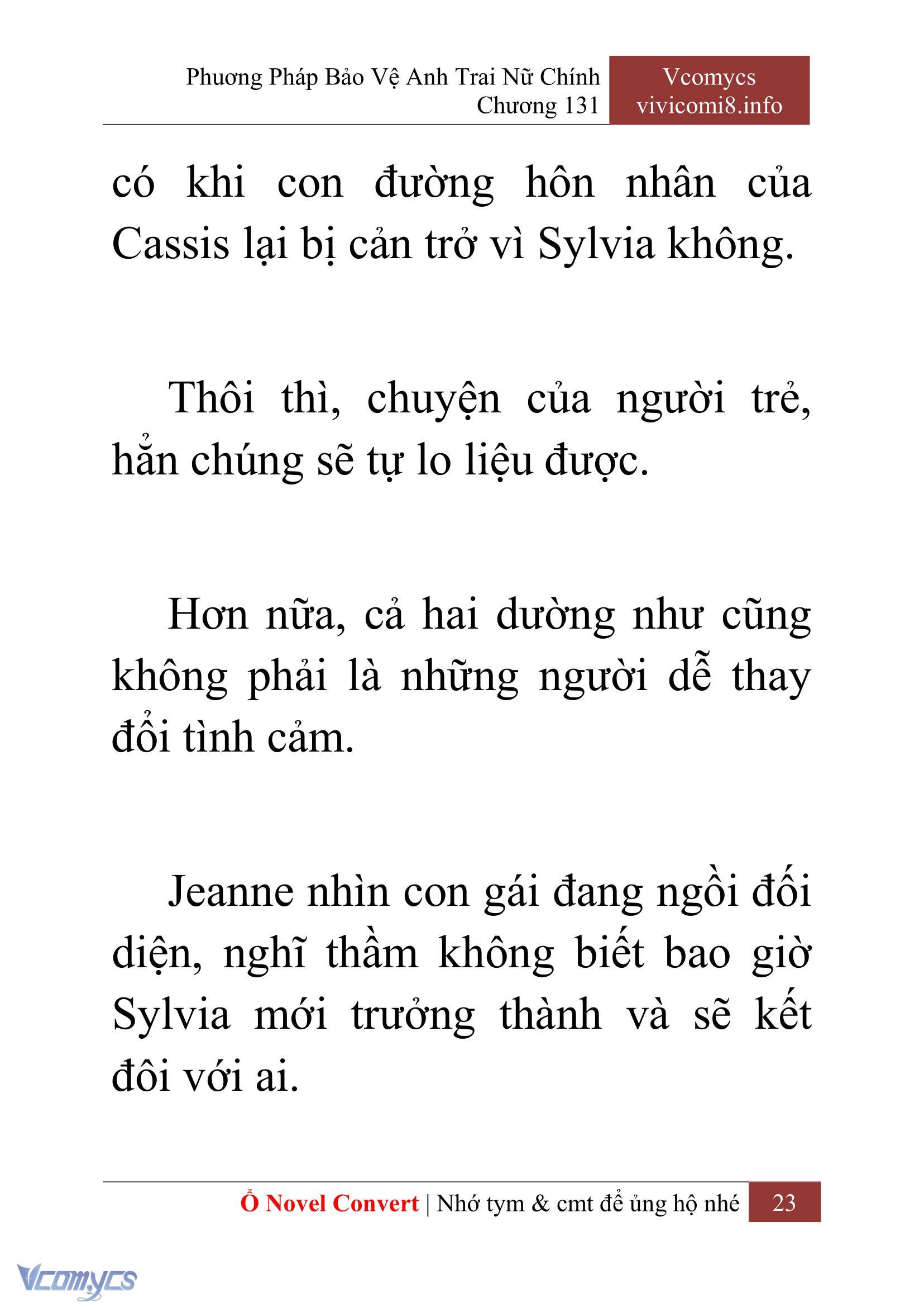 [Novel] Phương Pháp Bảo Vệ Anh Trai Nữ Chính Chap 131 - Trang 2