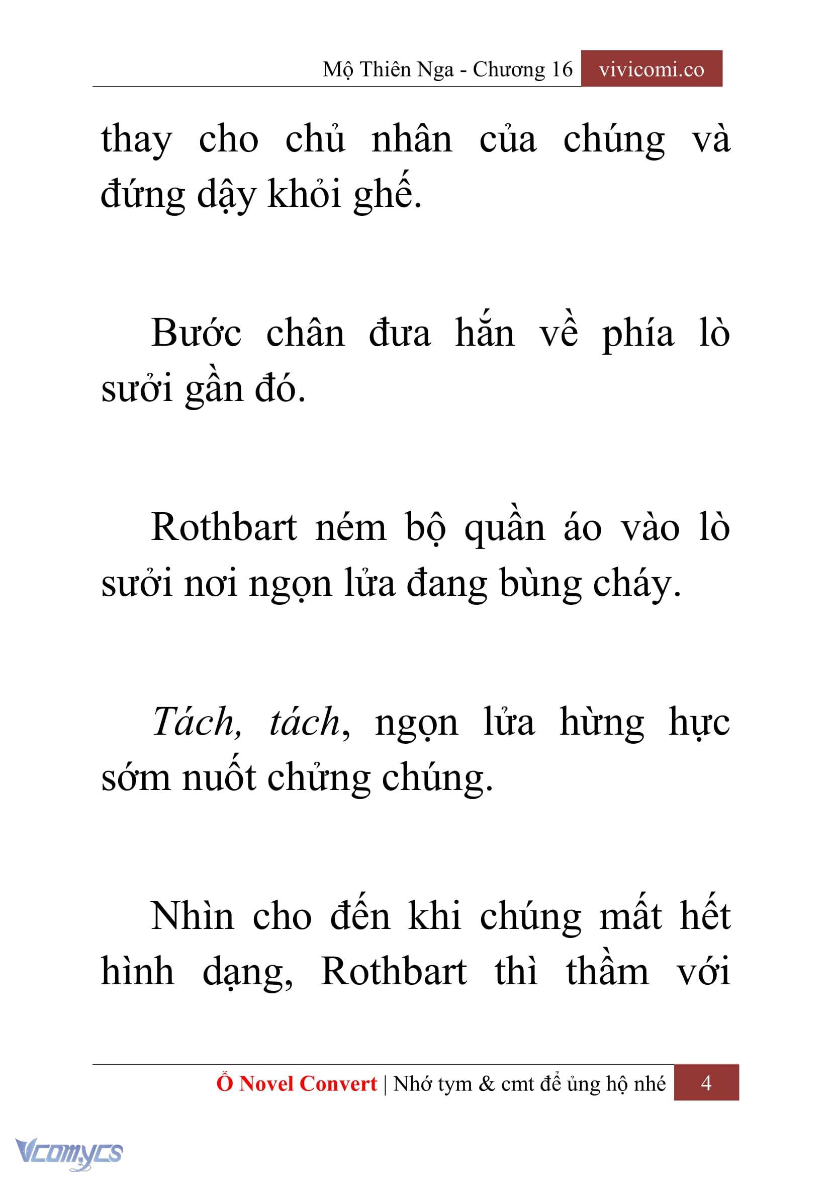 [Novel] Mộ Thiên Nga Chap 16 - Trang 2