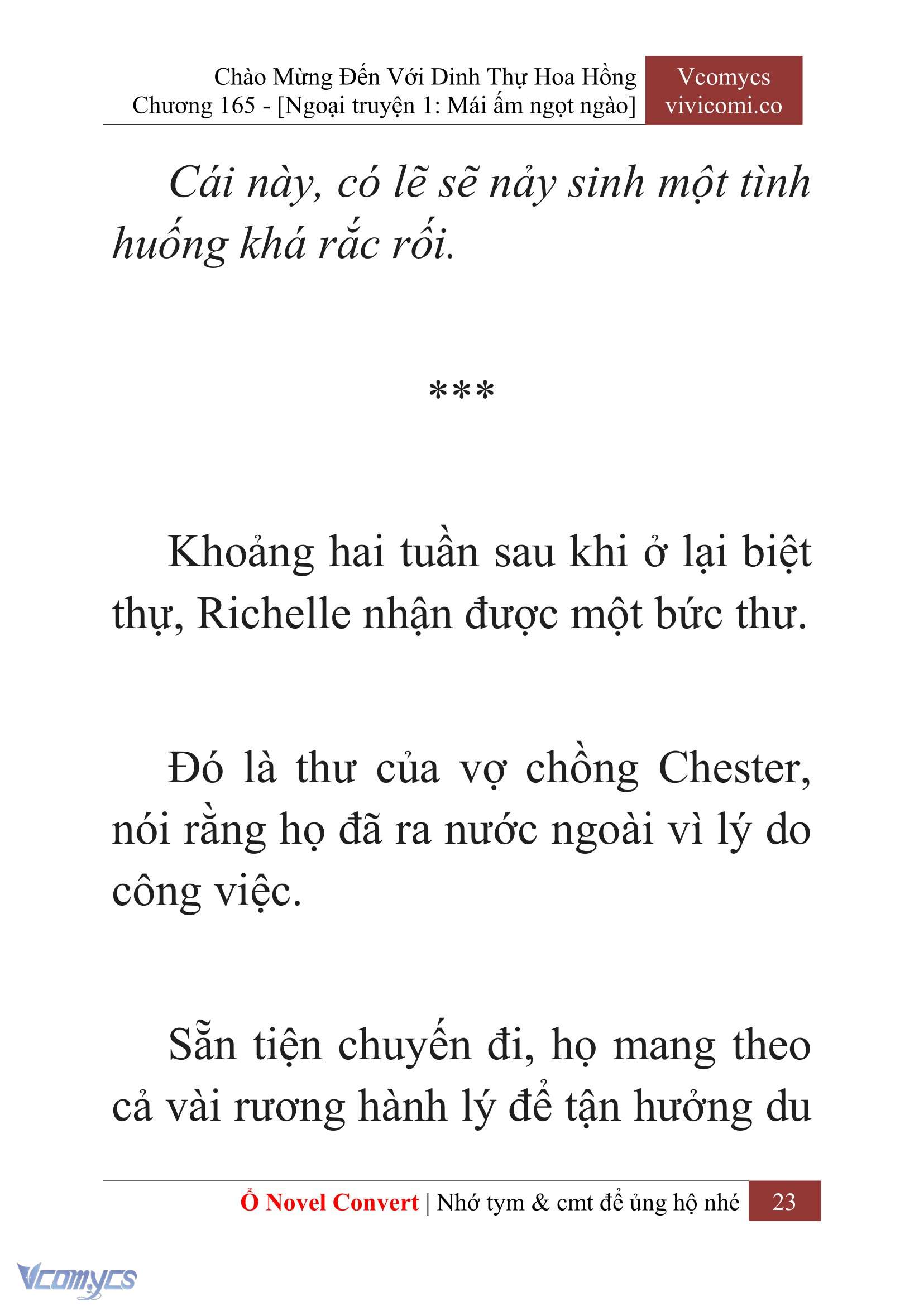 [Novel] Chào Mừng Đến Với Dinh Thự Hoa Hồng Chap 165 - Trang 2