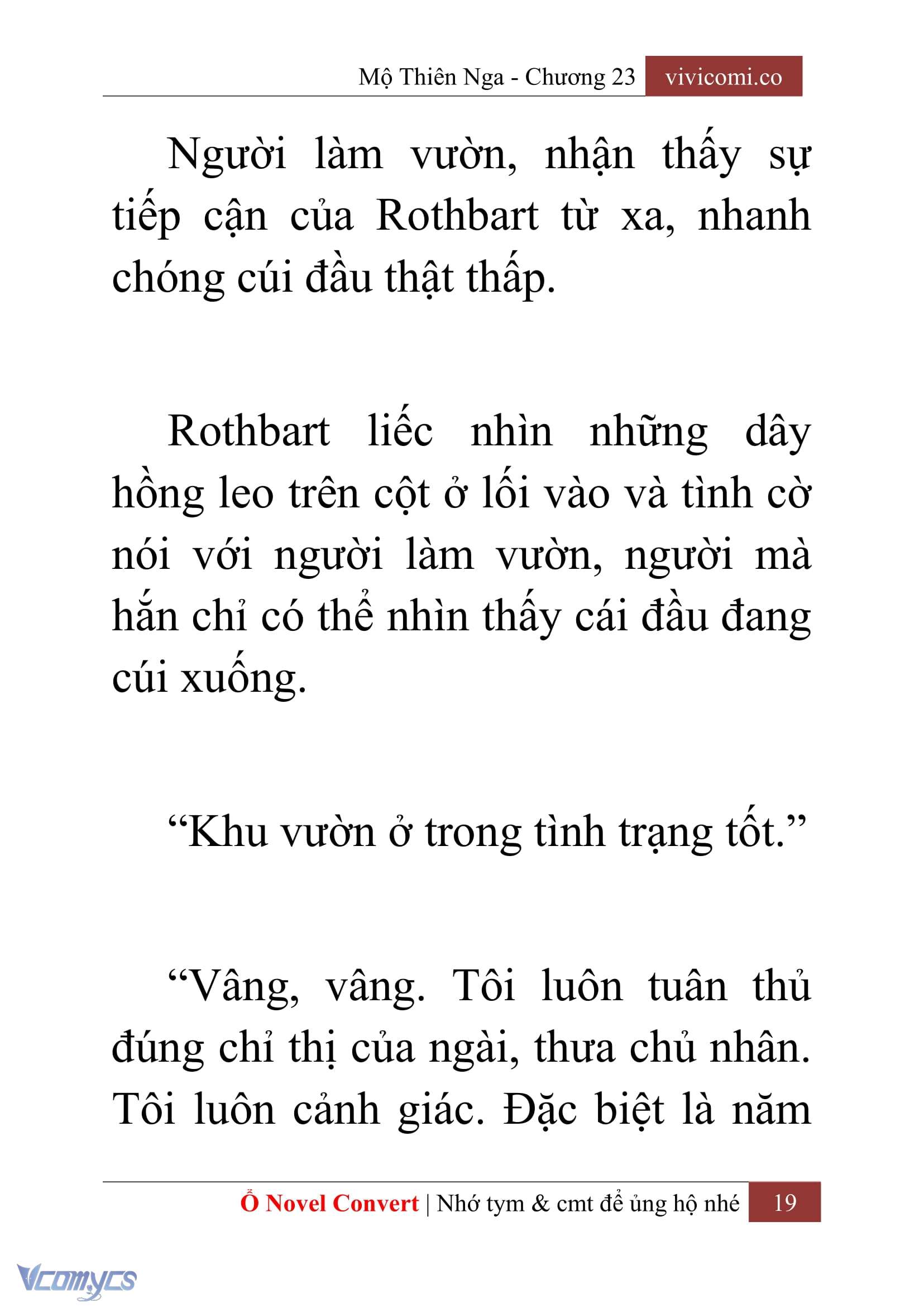 [Novel] Mộ Thiên Nga Chap 23 - Next Chap 24