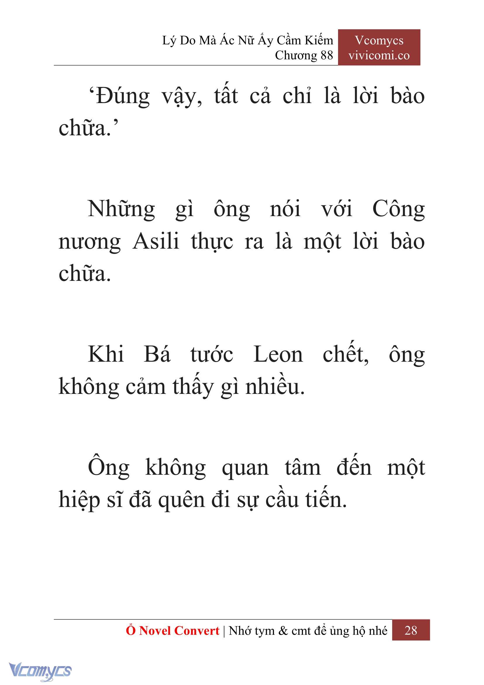 [Novel] Lý Do Mà Ác Nữ Ấy Cầm Kiếm Chap 88 - Next Chap 89