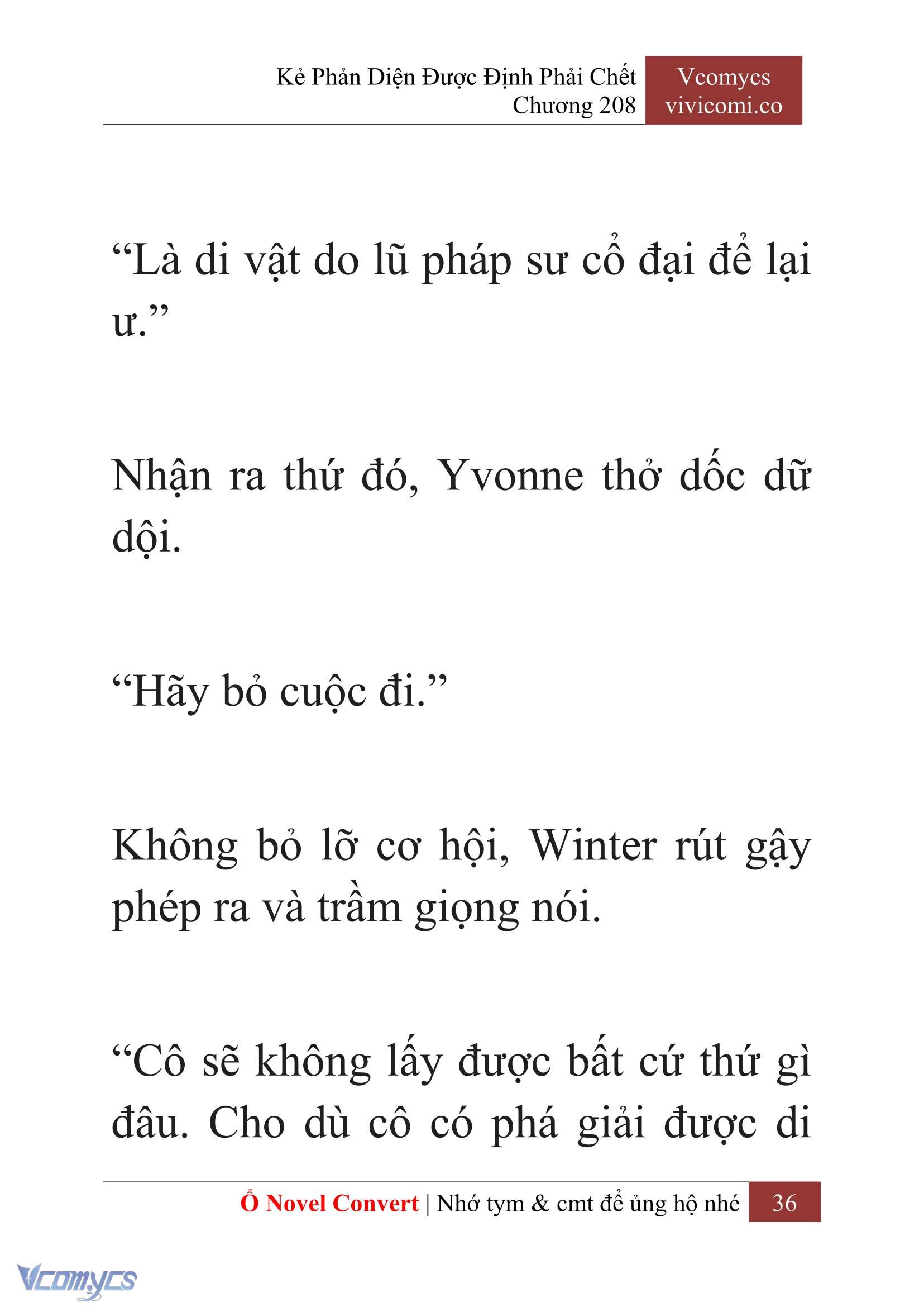 [Novel] Kẻ Phản Diện Được Định Phải Chết Chap 208 - Next Chap 209