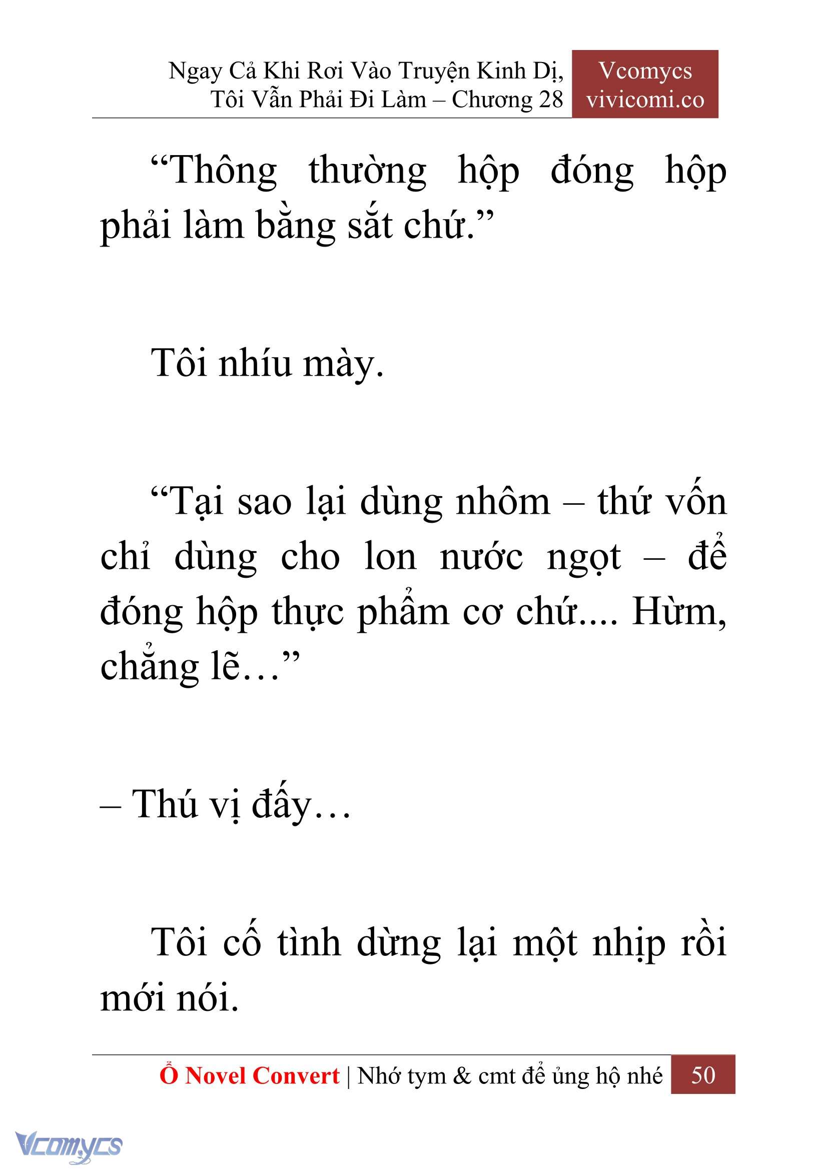 [Novel] Ngay Cả Khi Rơi Vào Truyện Kinh Dị, Tôi Vẫn Phải Đi Làm Chap 28 - Trang 2