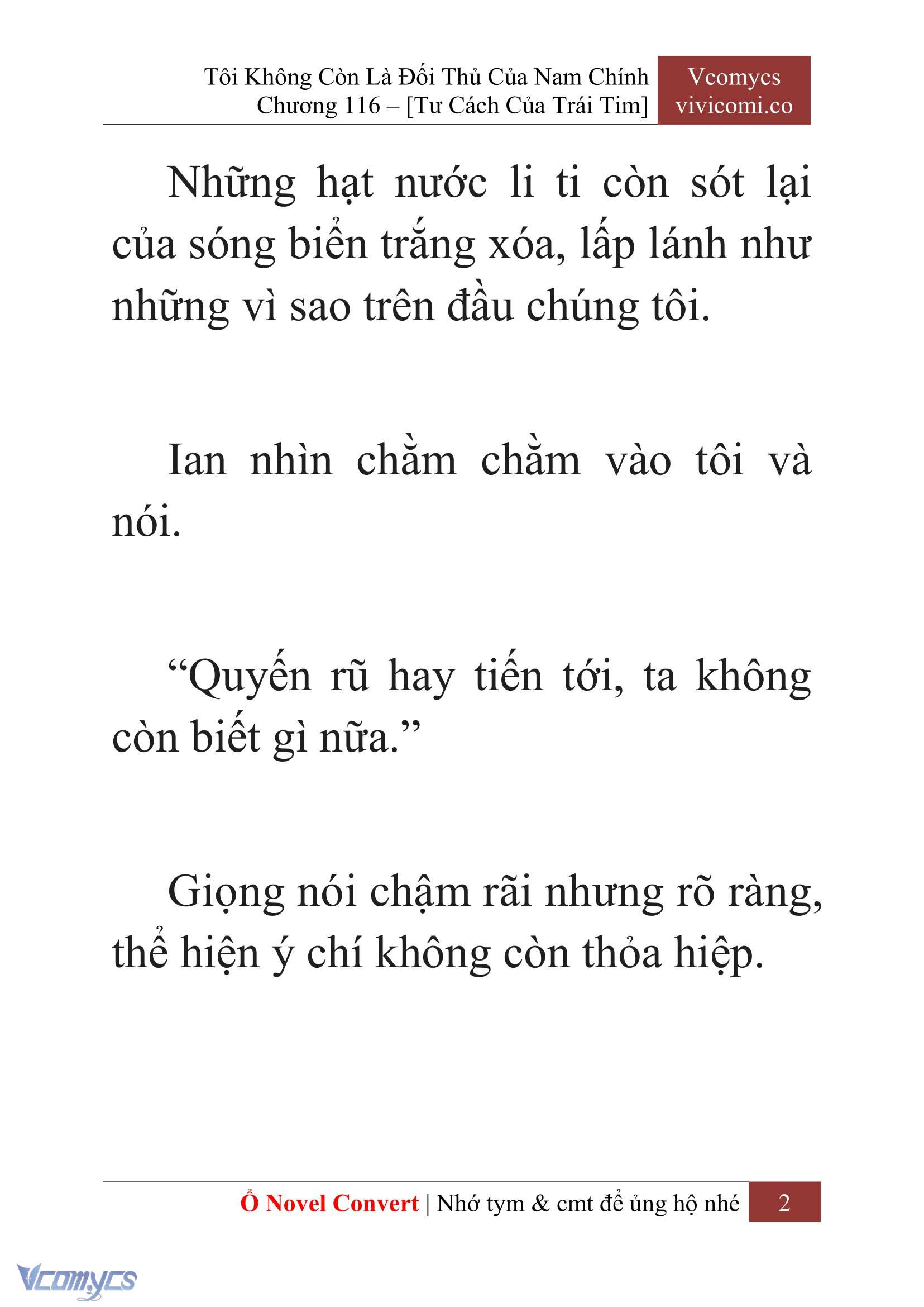 [Novel] Tôi Không Còn Là Đối Thủ Của Nam Chính Chap 116 - Trang 2