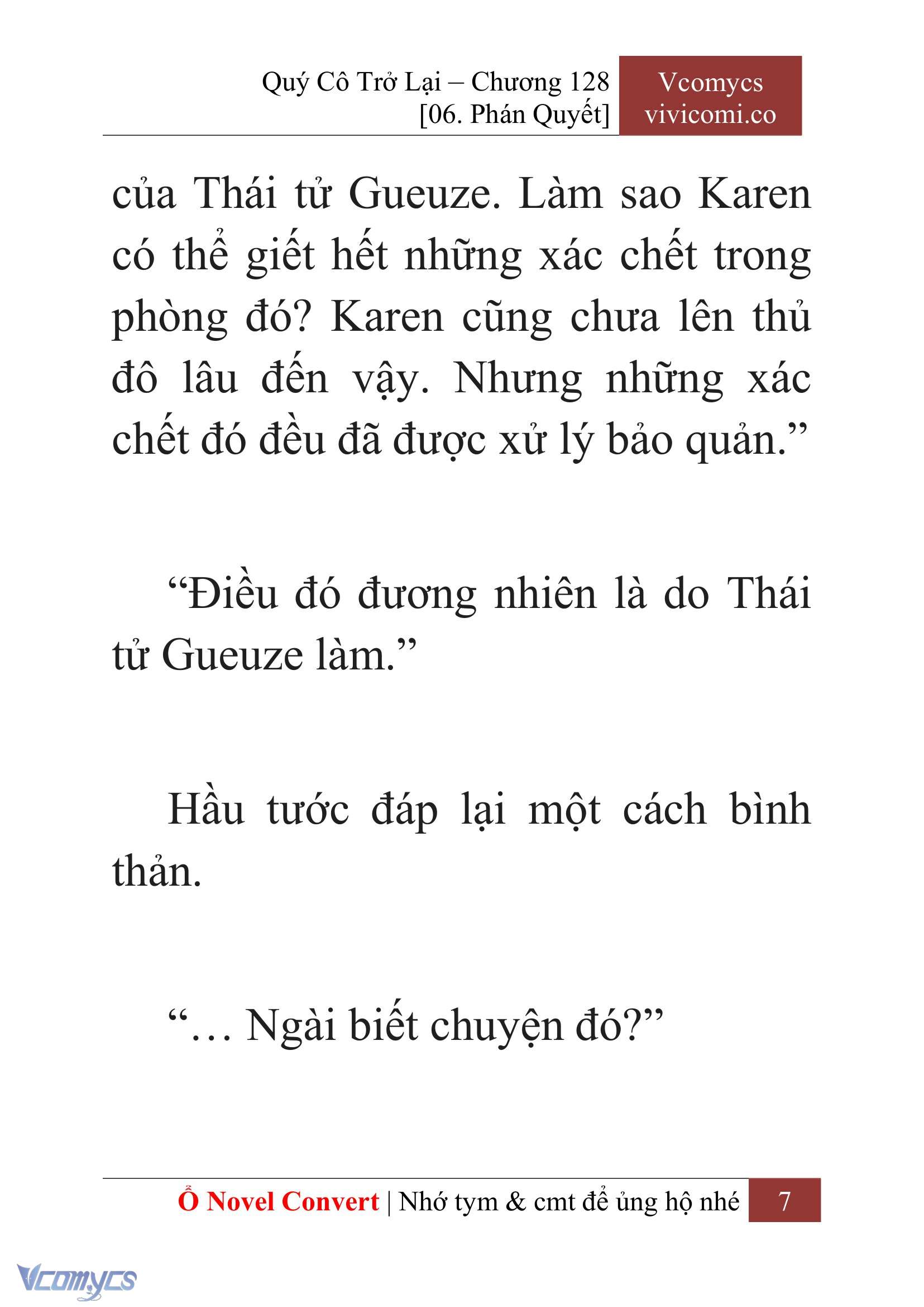 [Novel] Quý Cô Trở Lại Chap 128 - Trang 2