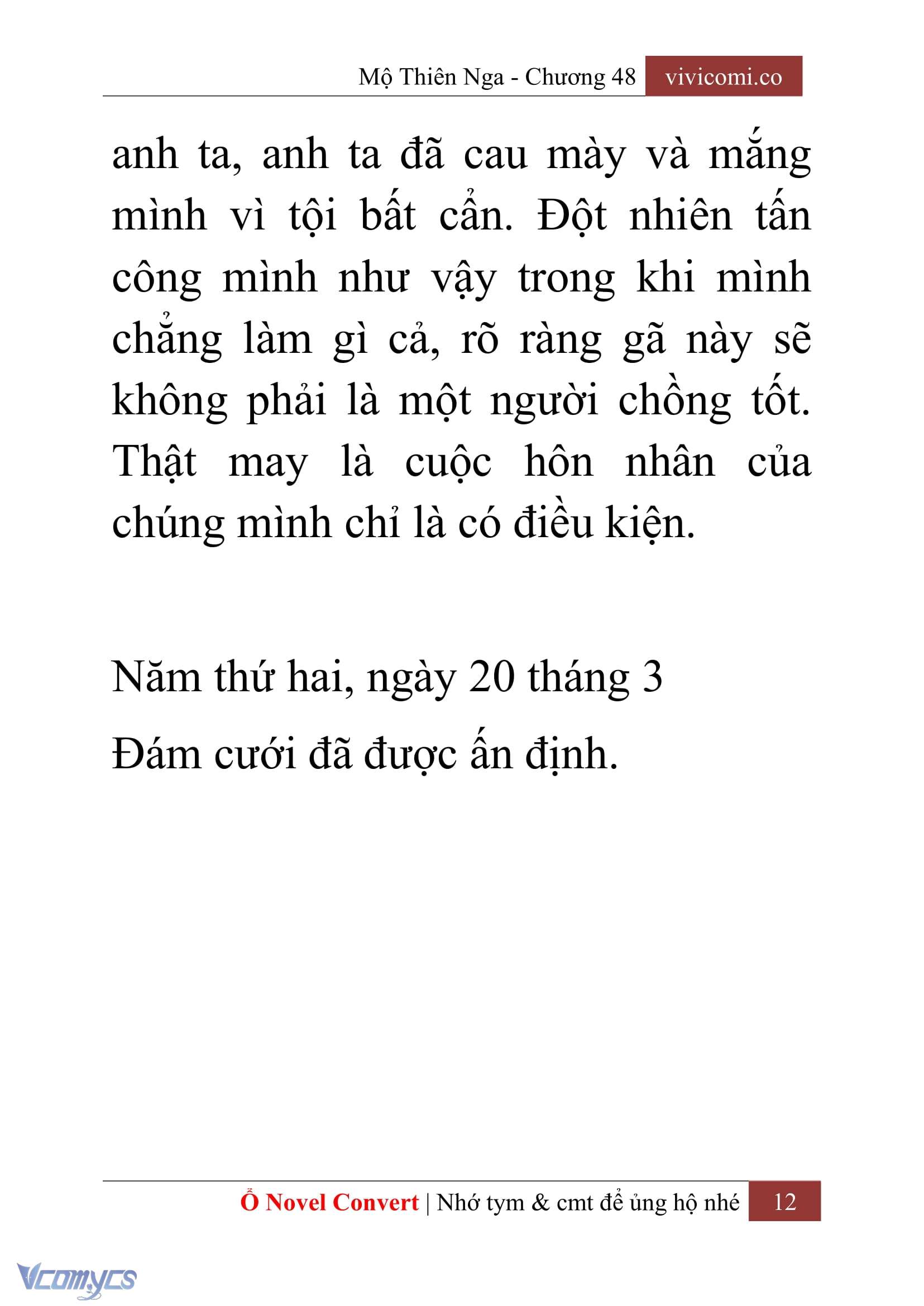 [Novel] Mộ Thiên Nga Chap 48 - Next Chap 49