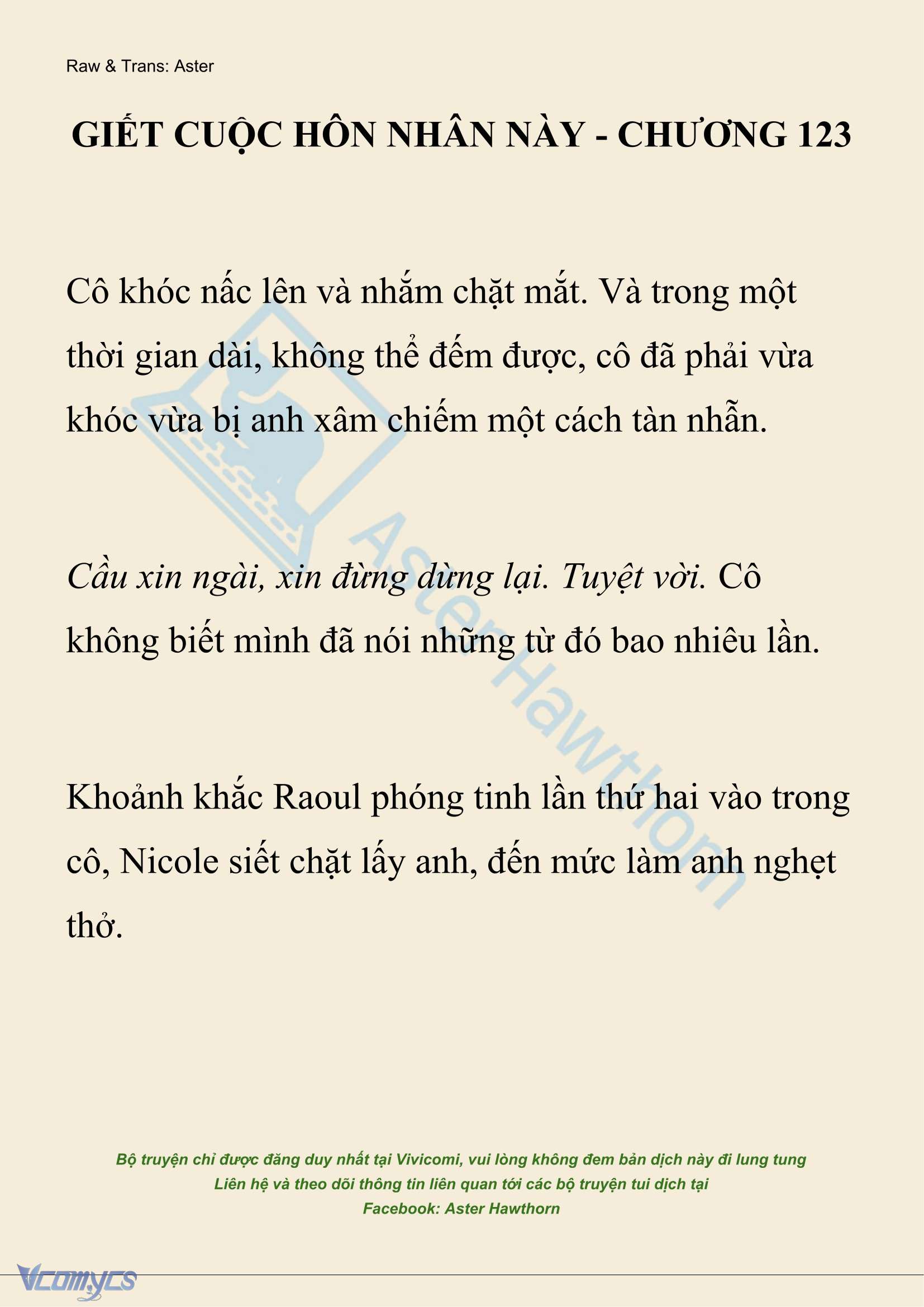 [NOVEL] Giết Cuộc Hôn Nhân Này Chap 123 - Next Chap 124