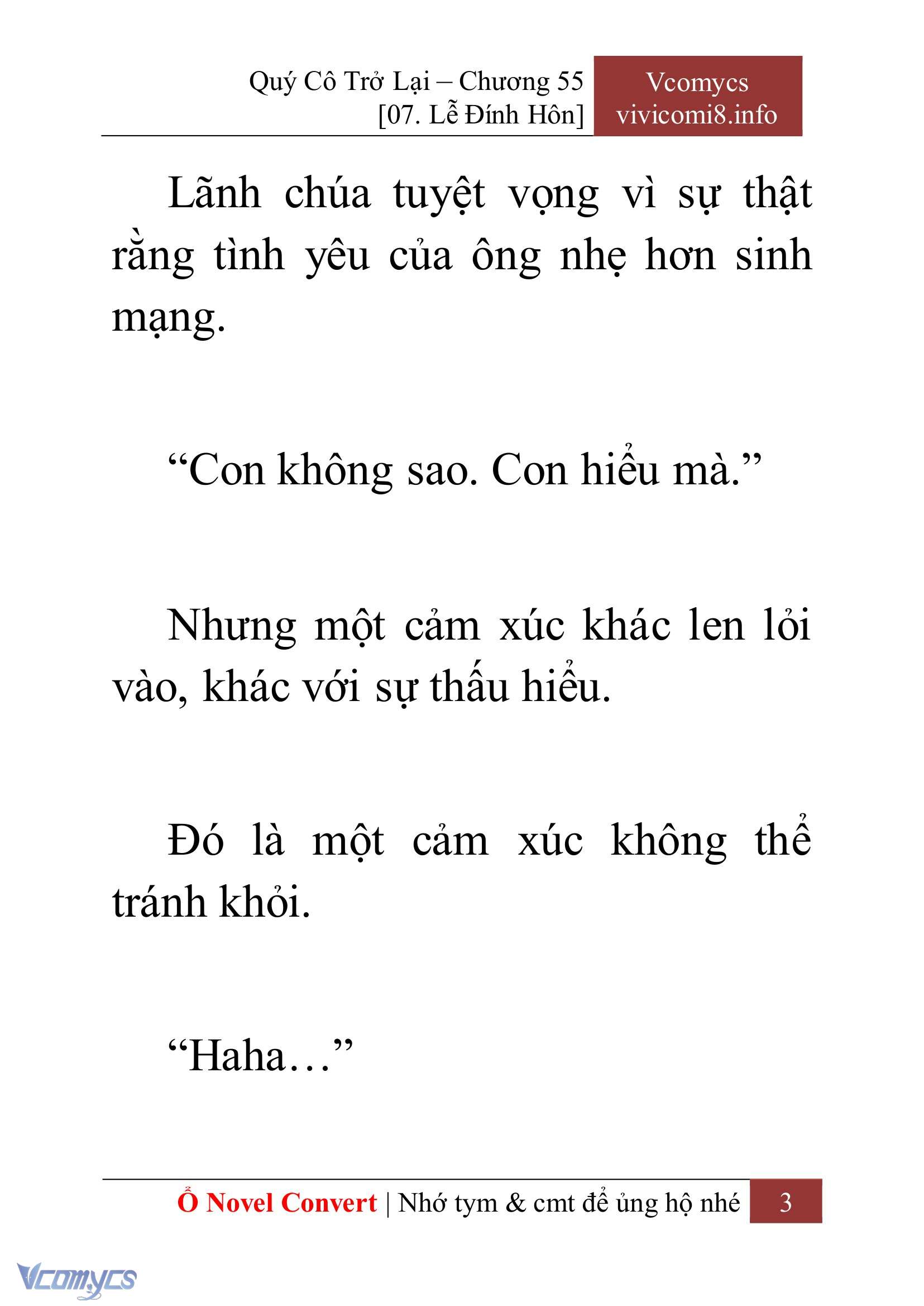 [Novel] Quý Cô Trở Lại Chap 55 - Trang 2
