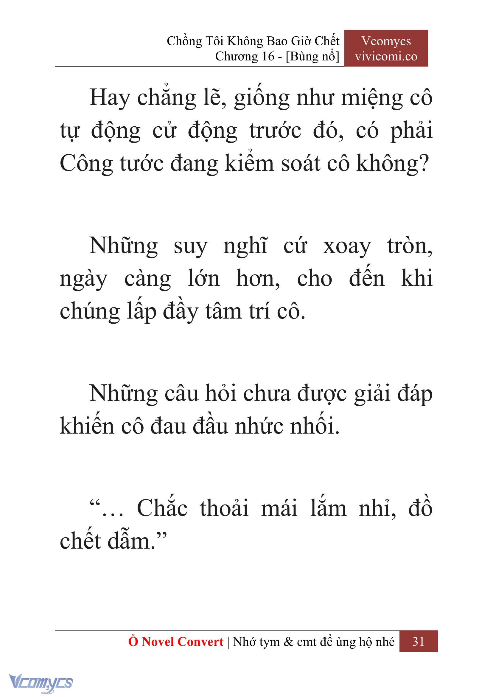 [Novel] Chồng Tôi Không Bao Giờ Chết Chap 16 - Trang 2