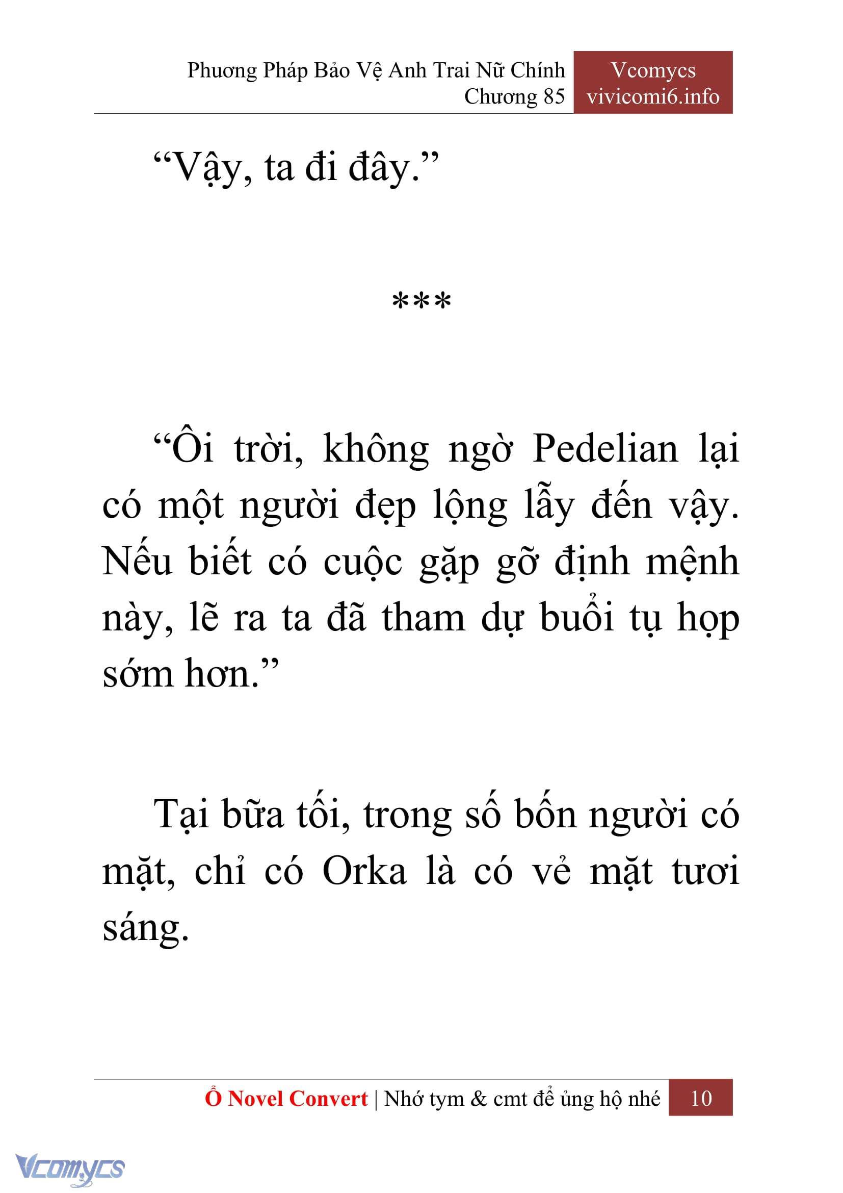 [Novel] Phương Pháp Bảo Vệ Anh Trai Nữ Chính Chap 85 - Trang 2
