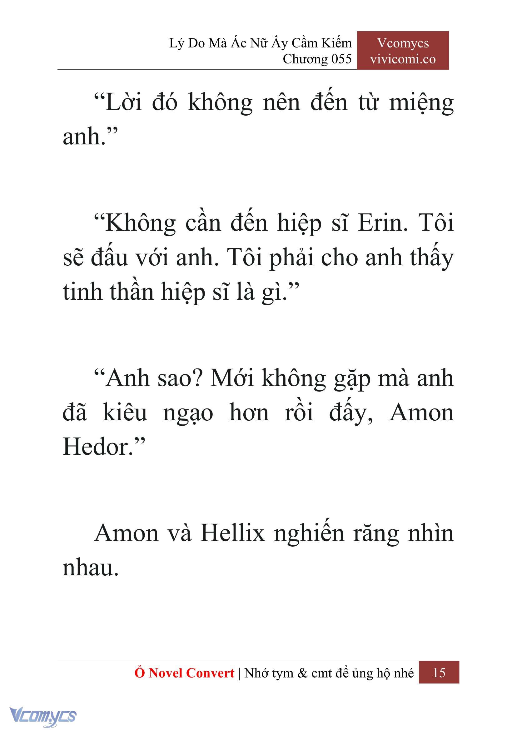 [Novel] Lý Do Mà Ác Nữ Ấy Cầm Kiếm Chap 55 - Next Chap 56