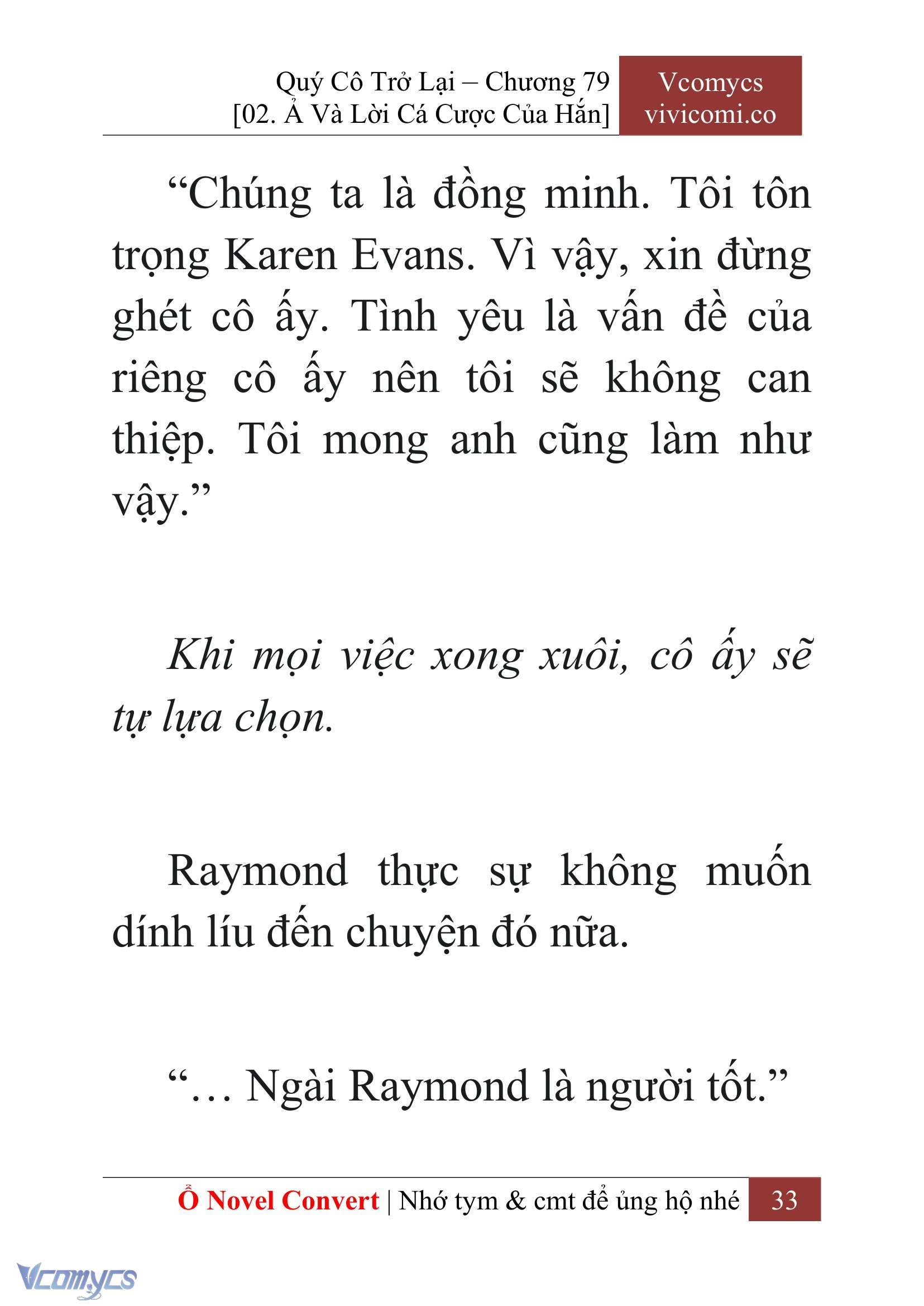 [Novel] Quý Cô Trở Lại Chap 79 - Trang 2