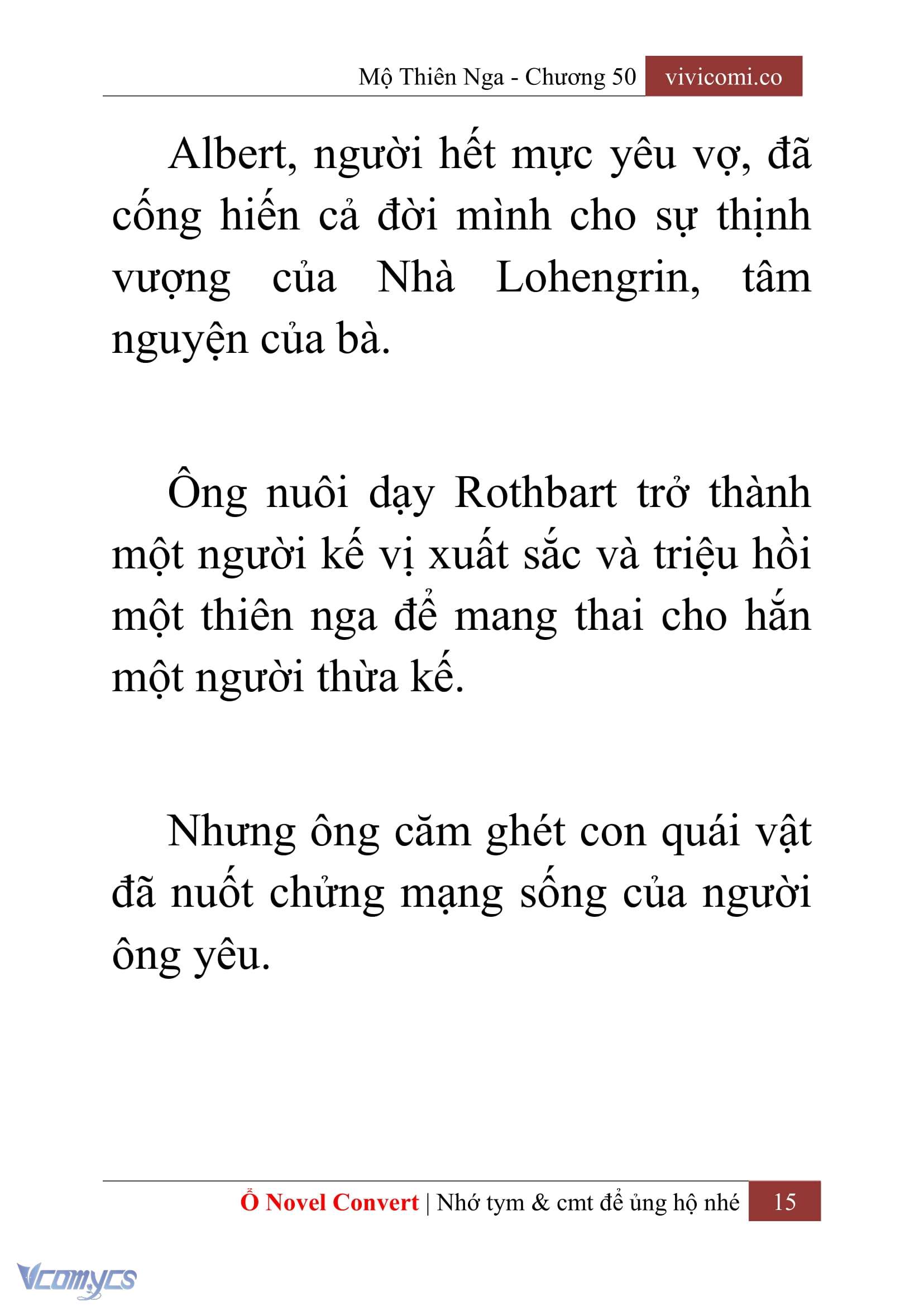 [Novel] Mộ Thiên Nga Chap 50 - Trang 2