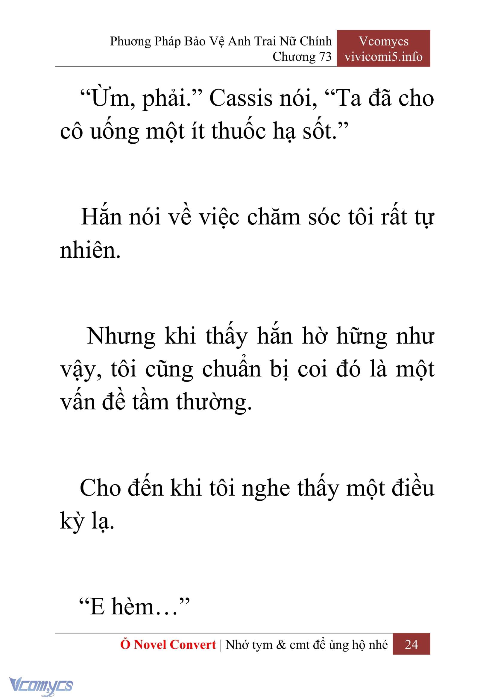 [Novel] Phương Pháp Bảo Vệ Anh Trai Nữ Chính Chap 73 - Trang 2