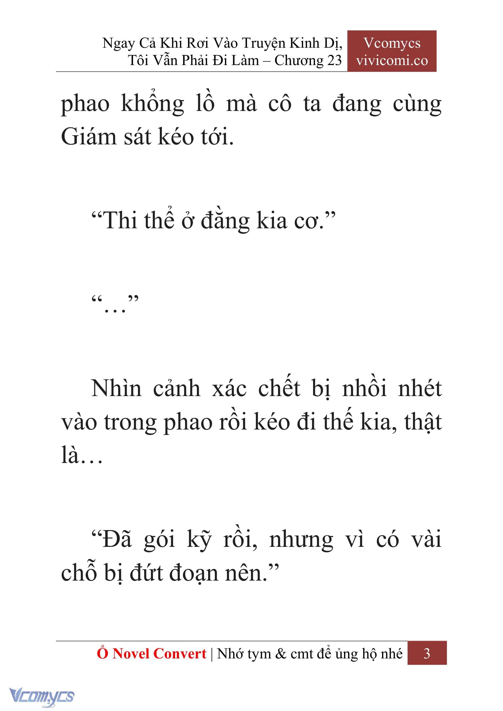 [Novel] Ngay Cả Khi Rơi Vào Truyện Kinh Dị, Tôi Vẫn Phải Đi Làm Chap 23 - Trang 2