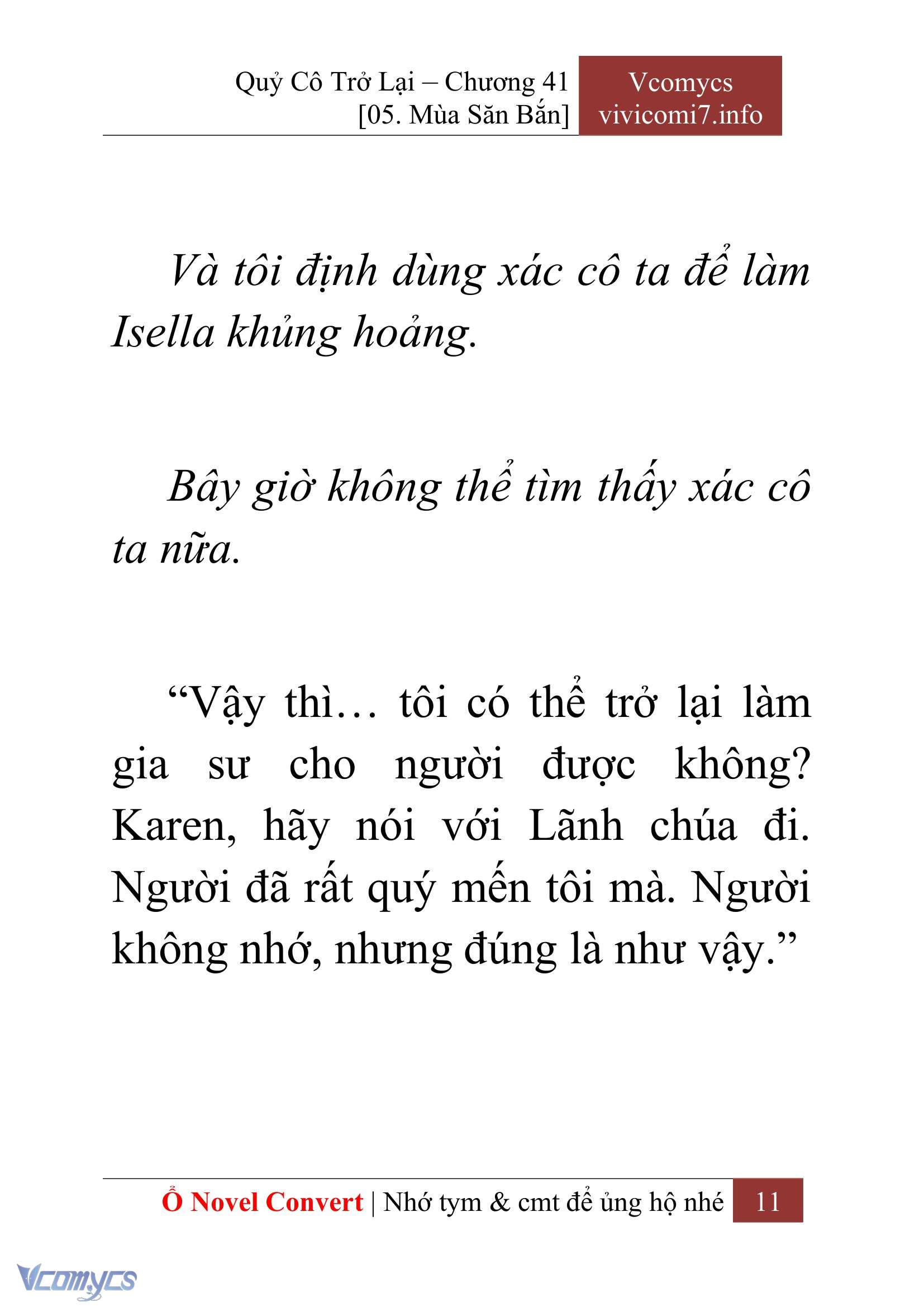 [Novel] Quý Cô Trở Lại Chap 41 - Trang 2