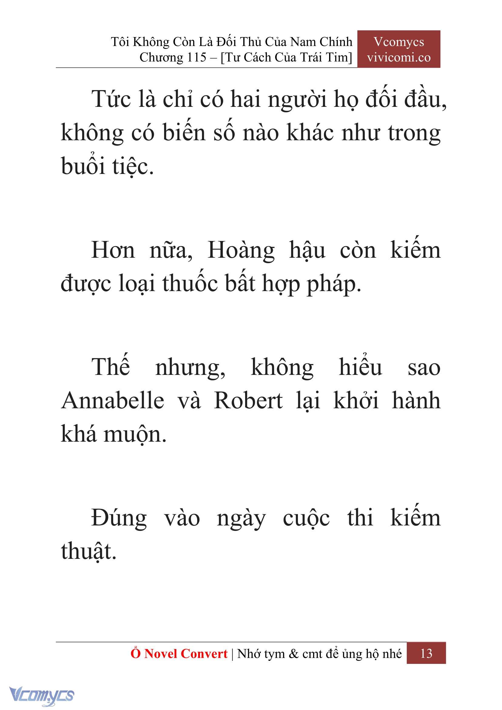[Novel] Tôi Không Còn Là Đối Thủ Của Nam Chính Chap 115 - Trang 2