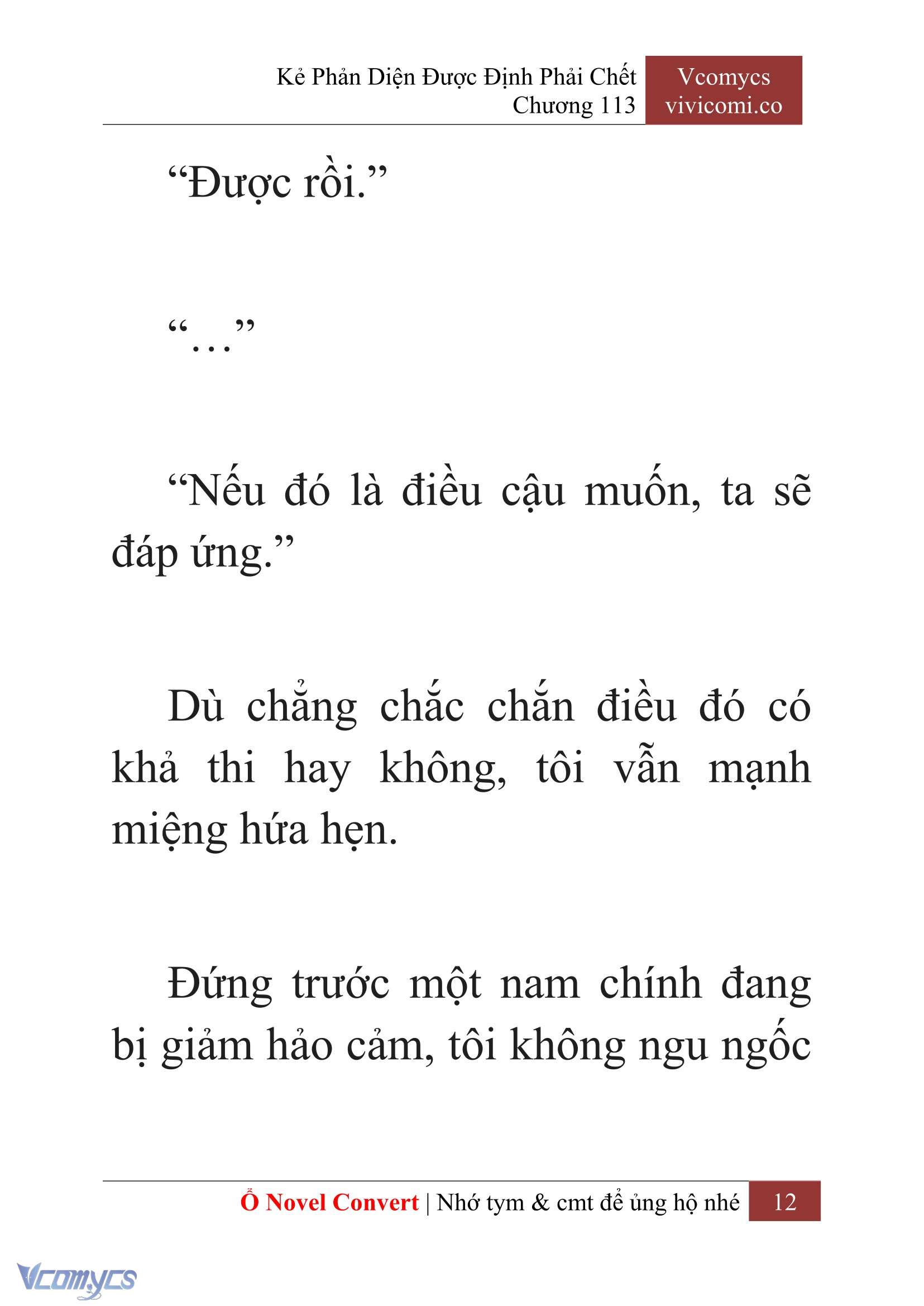 [Novel] Kẻ Phản Diện Được Định Phải Chết Chap 113 - Next Chap 114