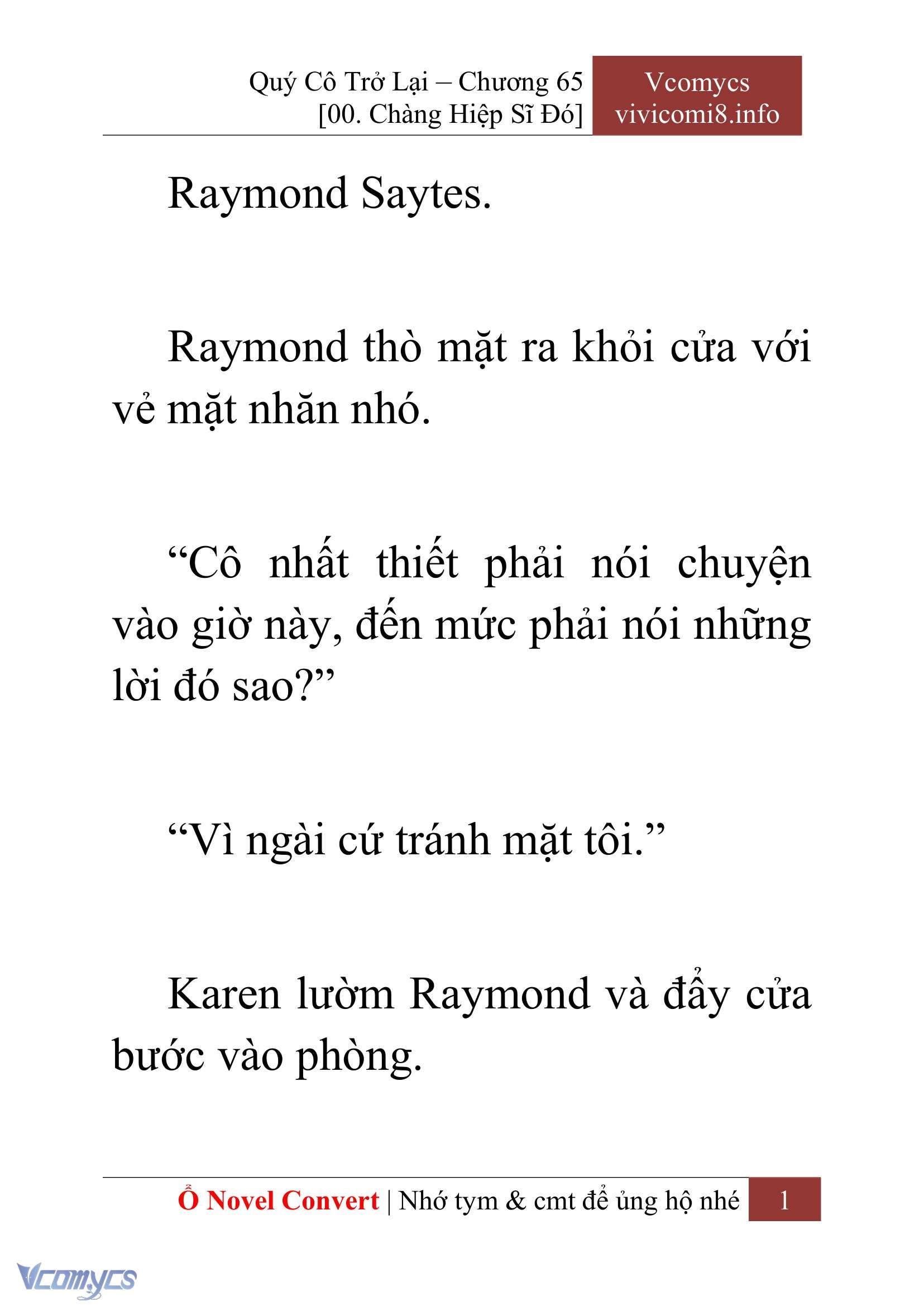 [Novel] Quý Cô Trở Lại Chap 65 - Trang 2