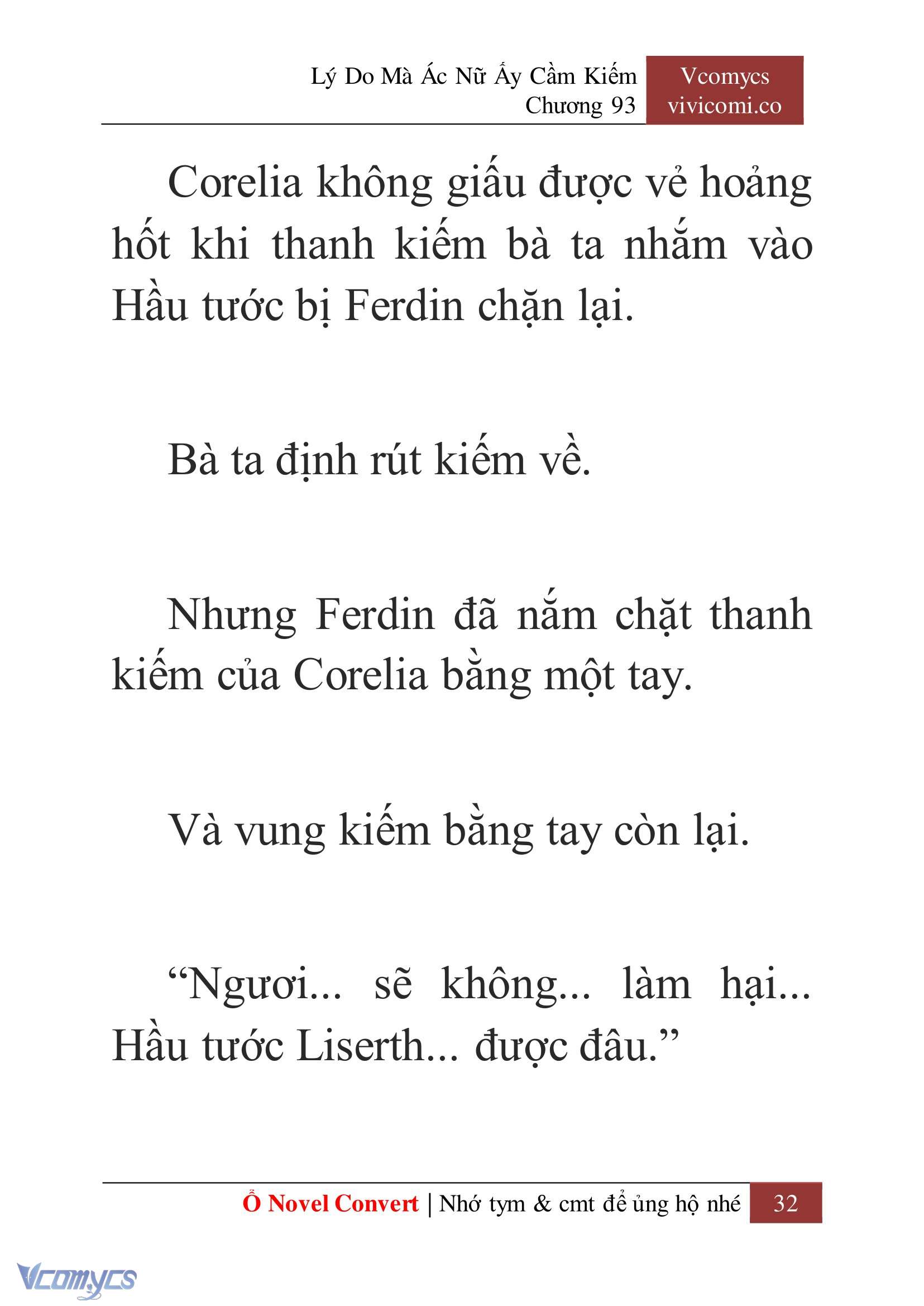 [Novel] Lý Do Mà Ác Nữ Ấy Cầm Kiếm Chap 93 - Next Chap 94
