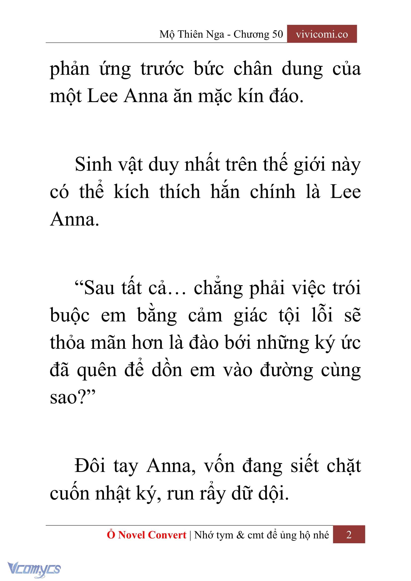 [Novel] Mộ Thiên Nga Chap 50 - Trang 2