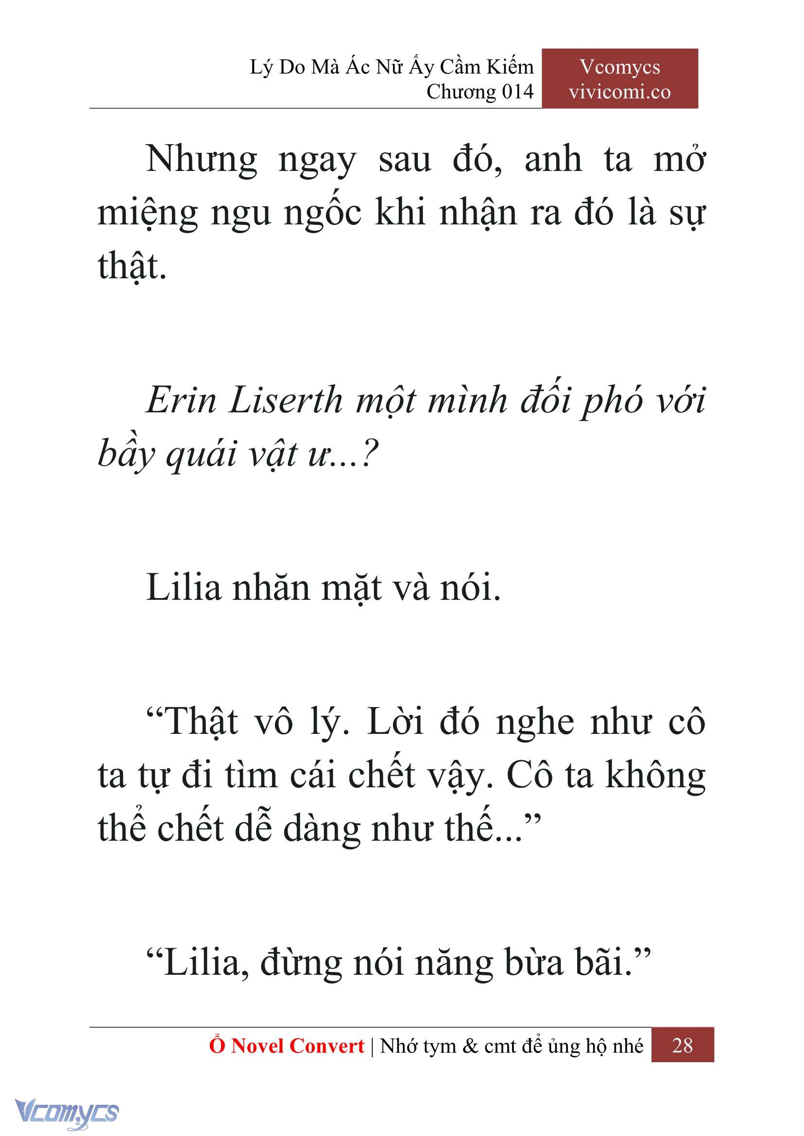 [Novel] Lý Do Mà Ác Nữ Ấy Cầm Kiếm Chap 14 - Next Chap 15