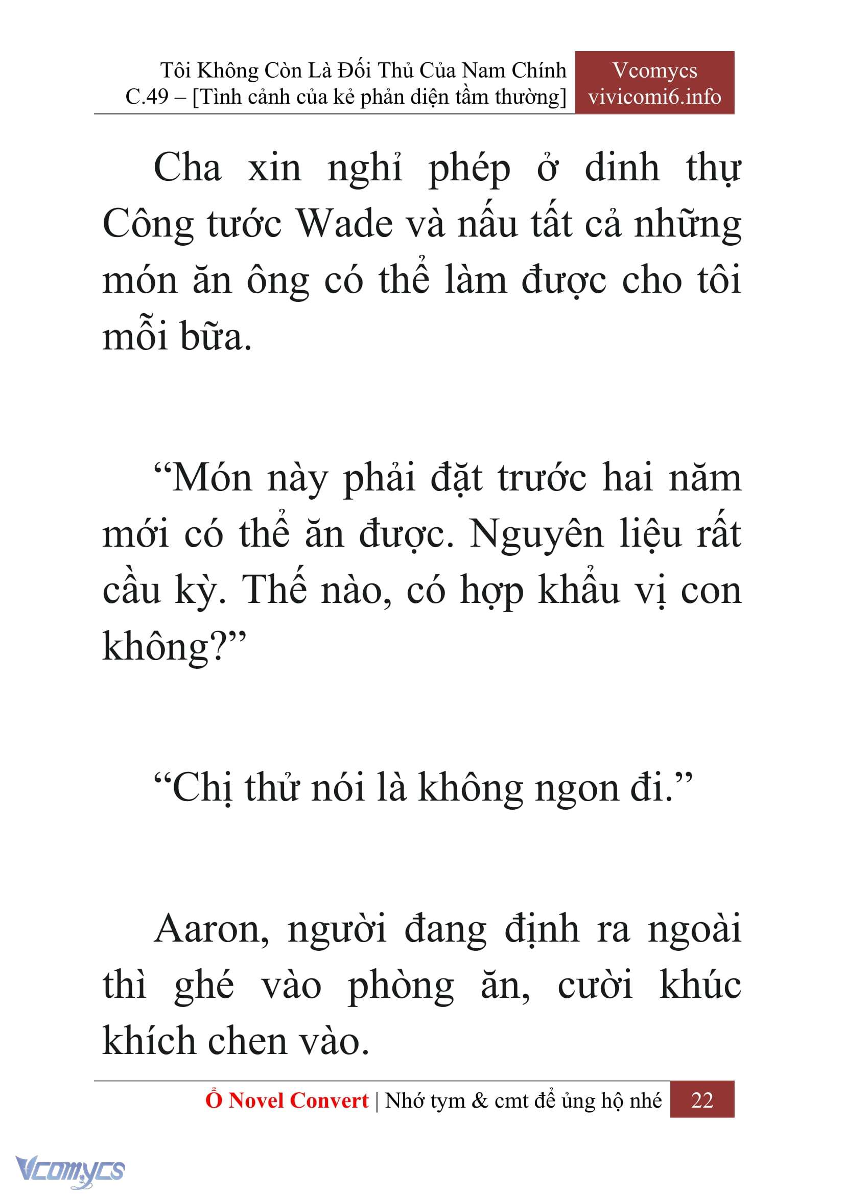 [Novel] Tôi Không Còn Là Đối Thủ Của Nam Chính Chap 49 - Trang 2