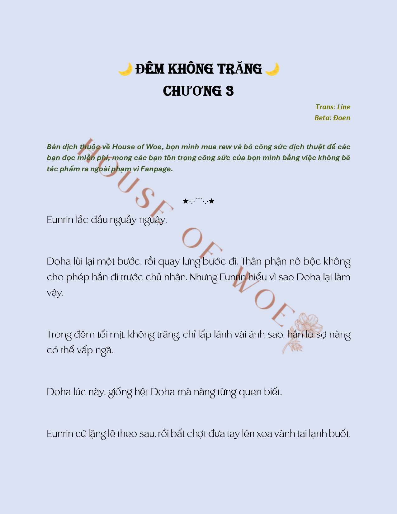 [NOVEL] ĐÊM KHÔNG TRĂNG Chap 3 - Trang 2