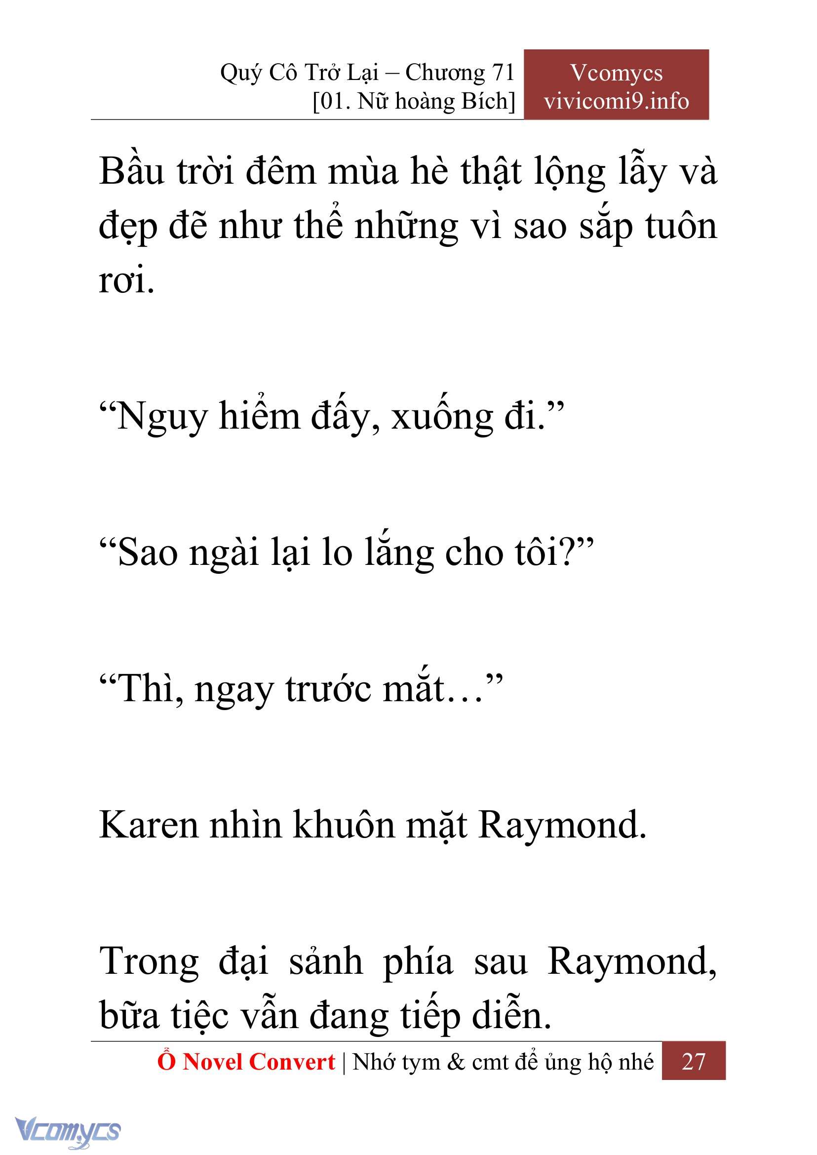 [Novel] Quý Cô Trở Lại Chap 71 - Trang 2