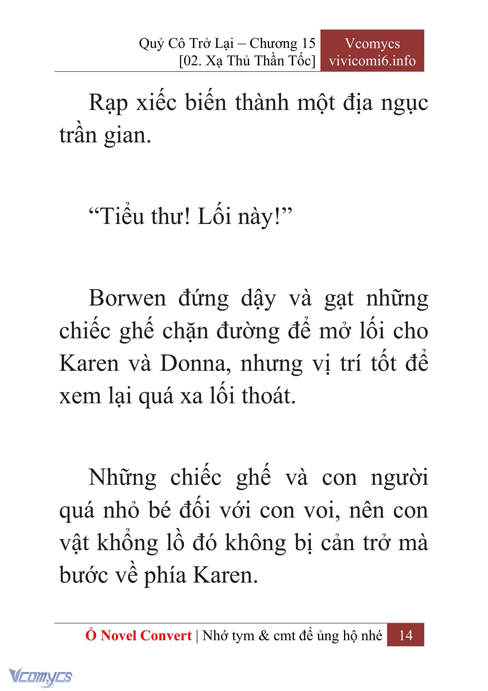 [Novel] Quý Cô Trở Lại Chap 15 - Trang 2