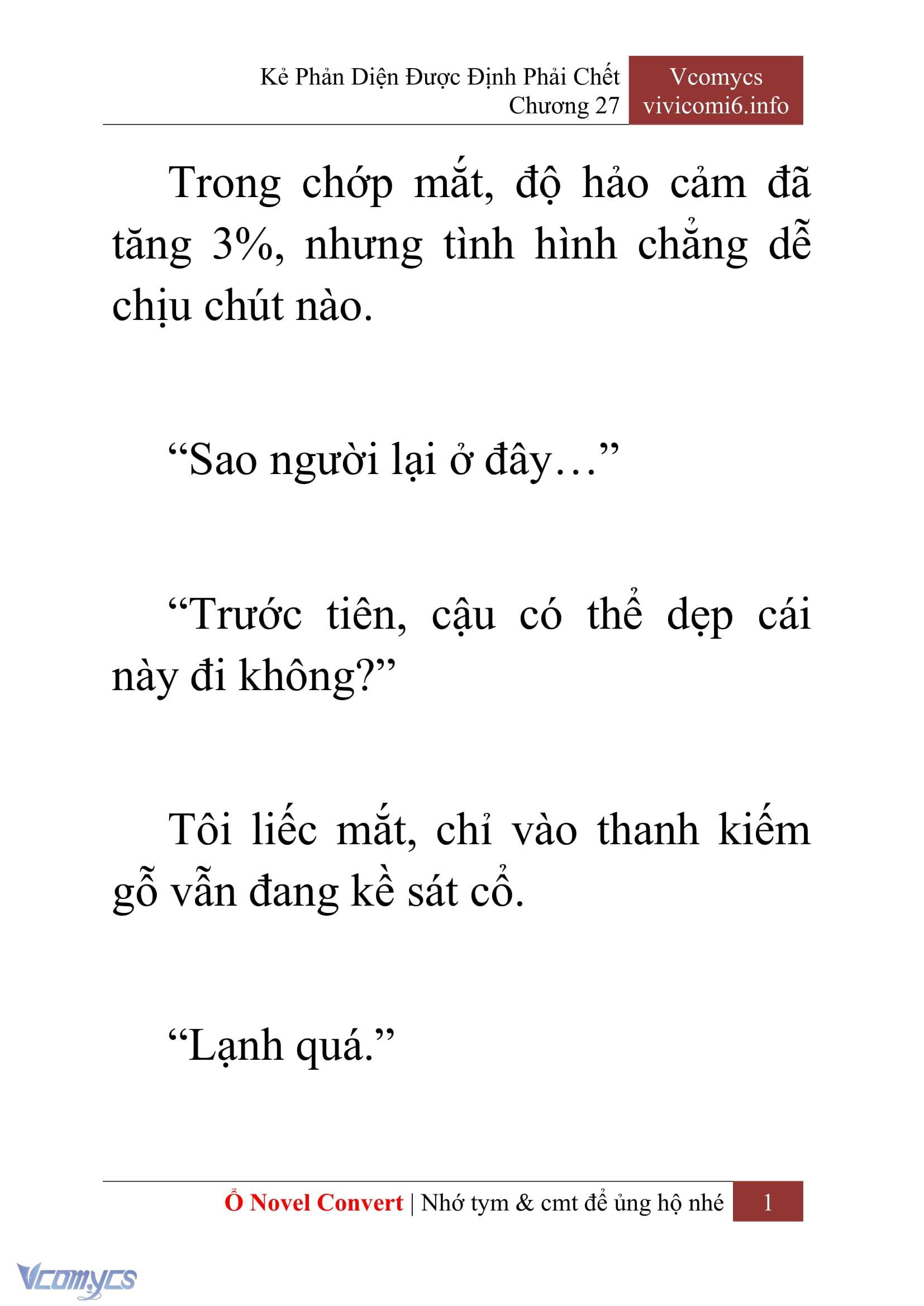[Novel] Kẻ Phản Diện Được Định Phải Chết Chap 27 - Trang 2