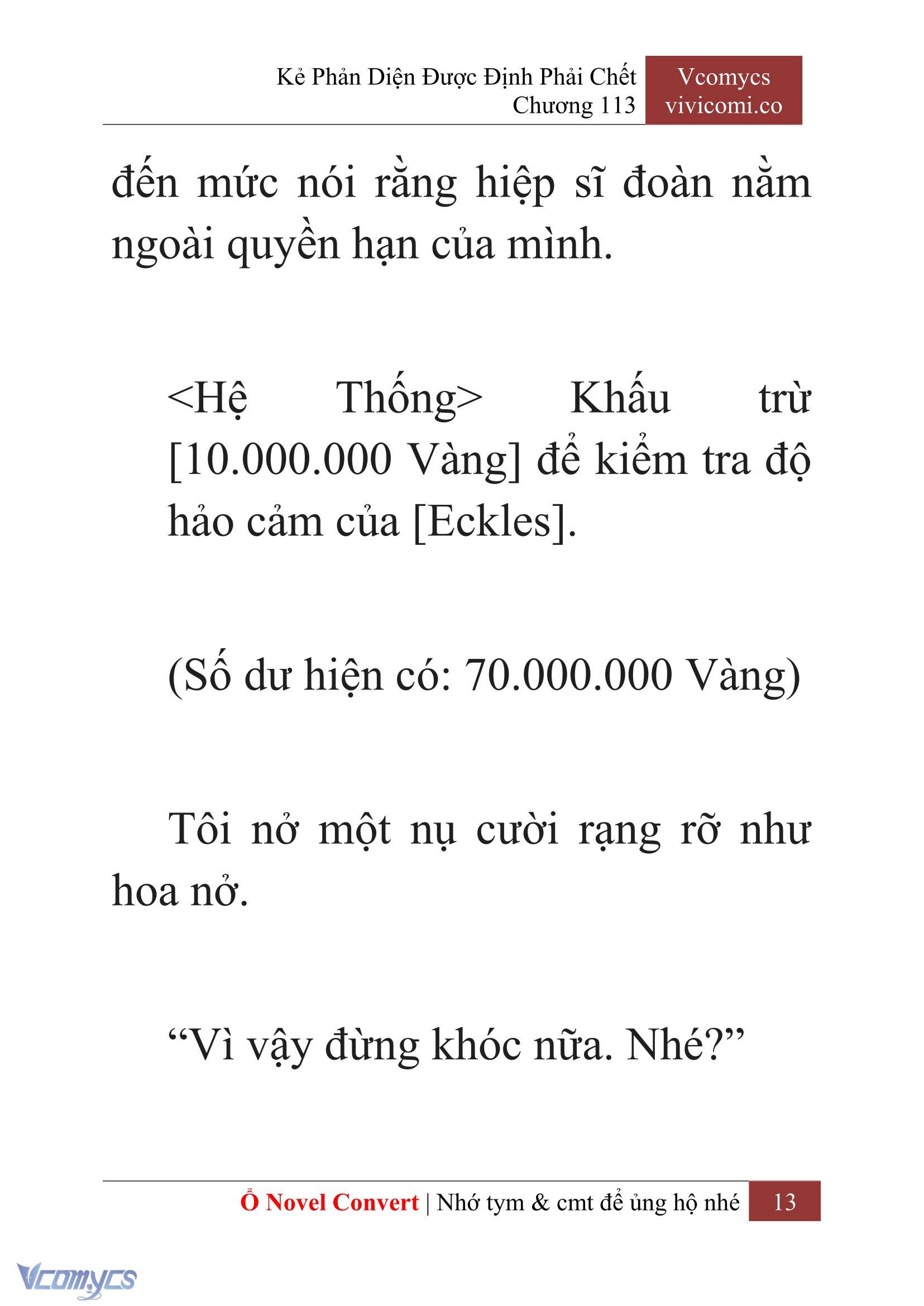 [Novel] Kẻ Phản Diện Được Định Phải Chết Chap 113 - Next Chap 114