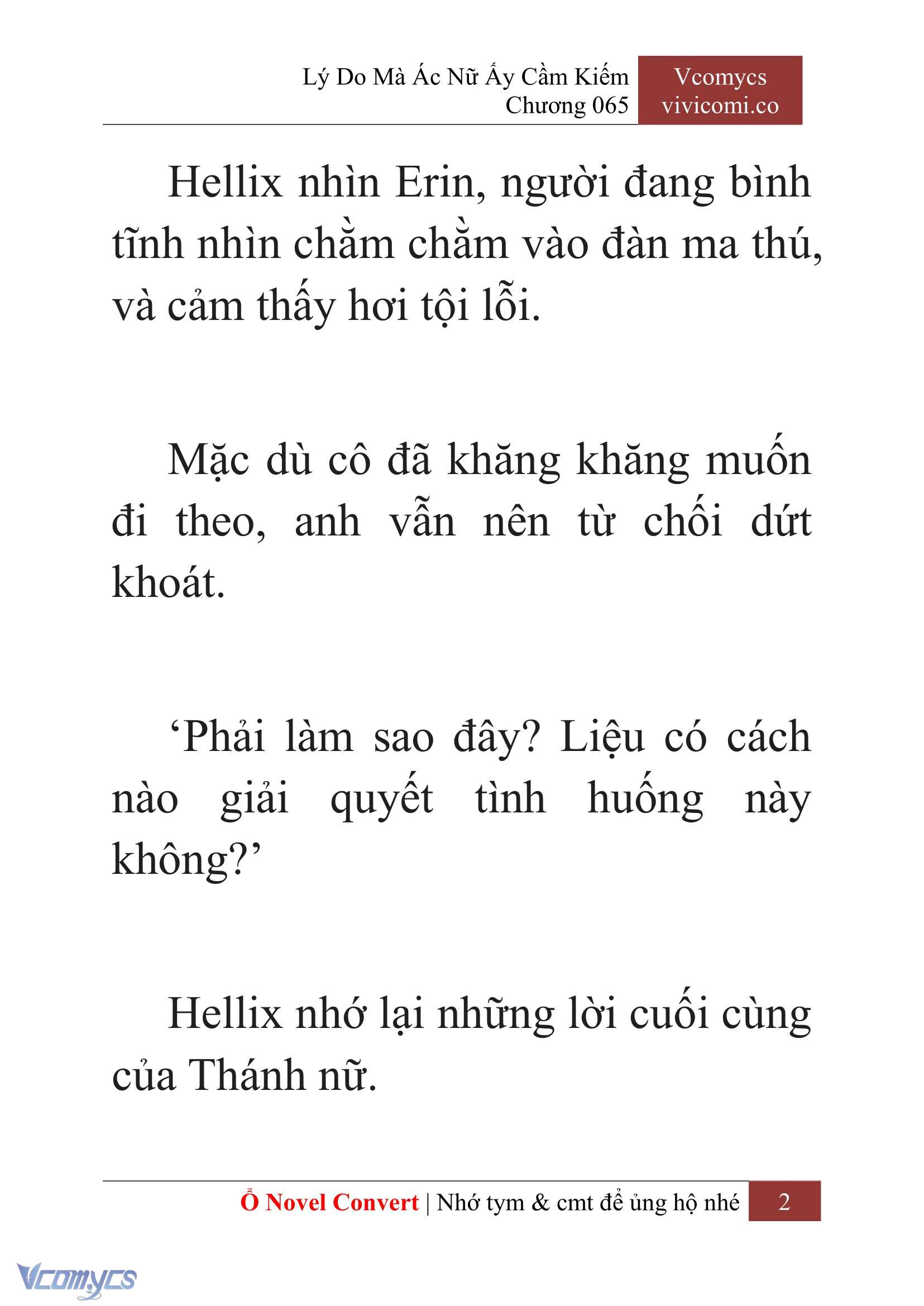 [Novel] Lý Do Mà Ác Nữ Ấy Cầm Kiếm Chap 65 - Next Chap 66