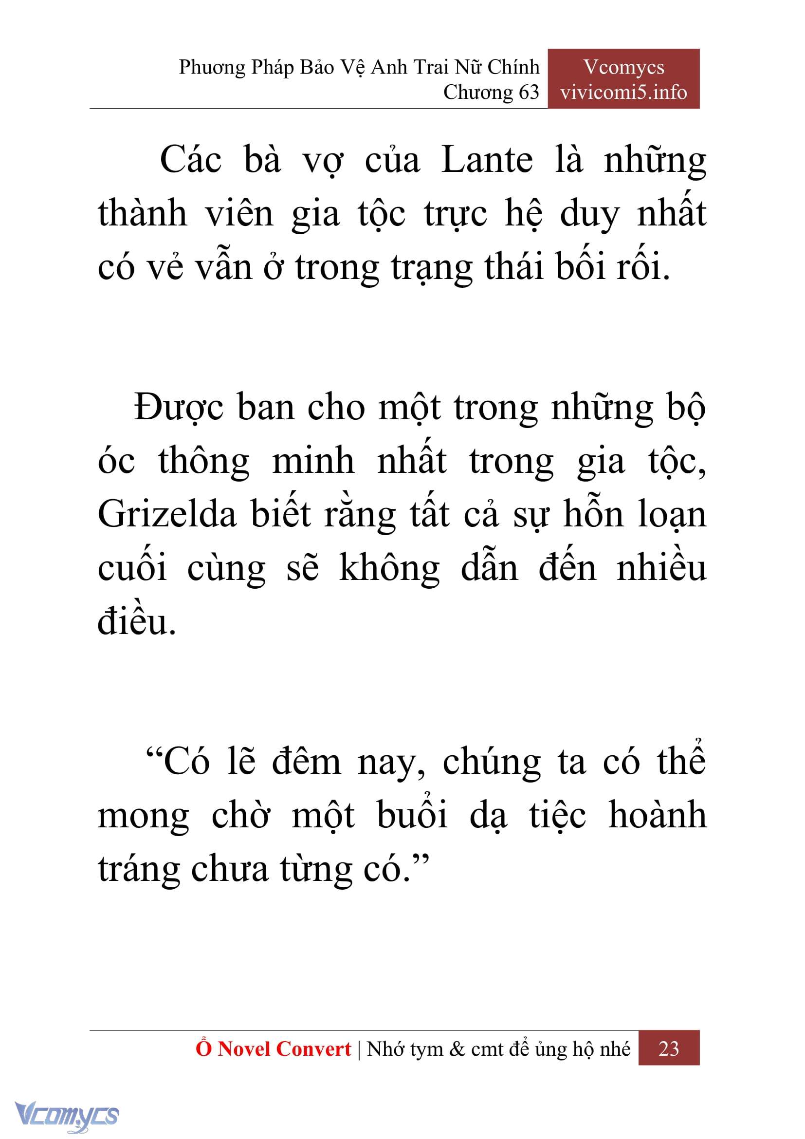[Novel] Phương Pháp Bảo Vệ Anh Trai Nữ Chính Chap 63 - Next Chap 64