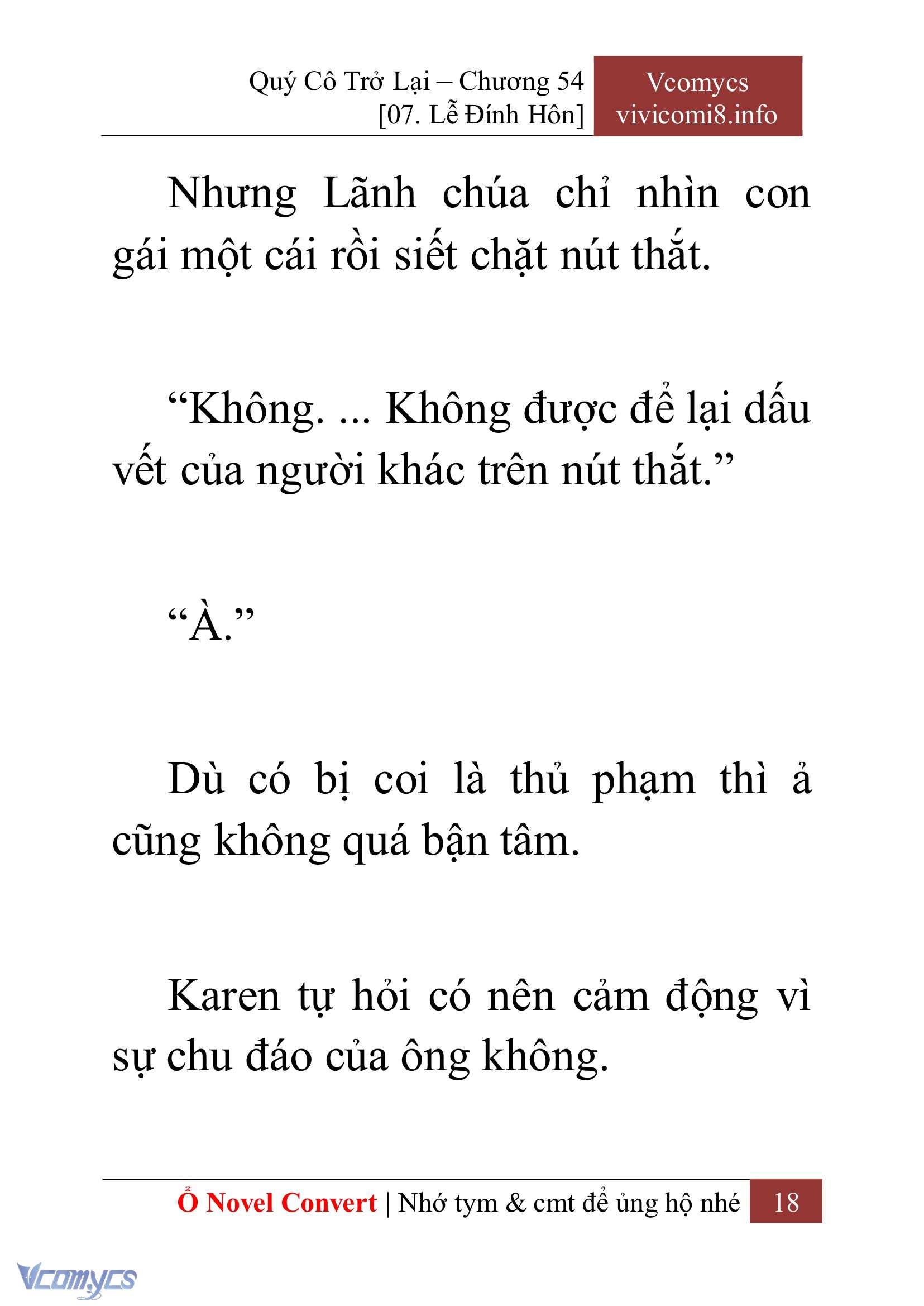 [Novel] Quý Cô Trở Lại Chap 54 - Trang 2