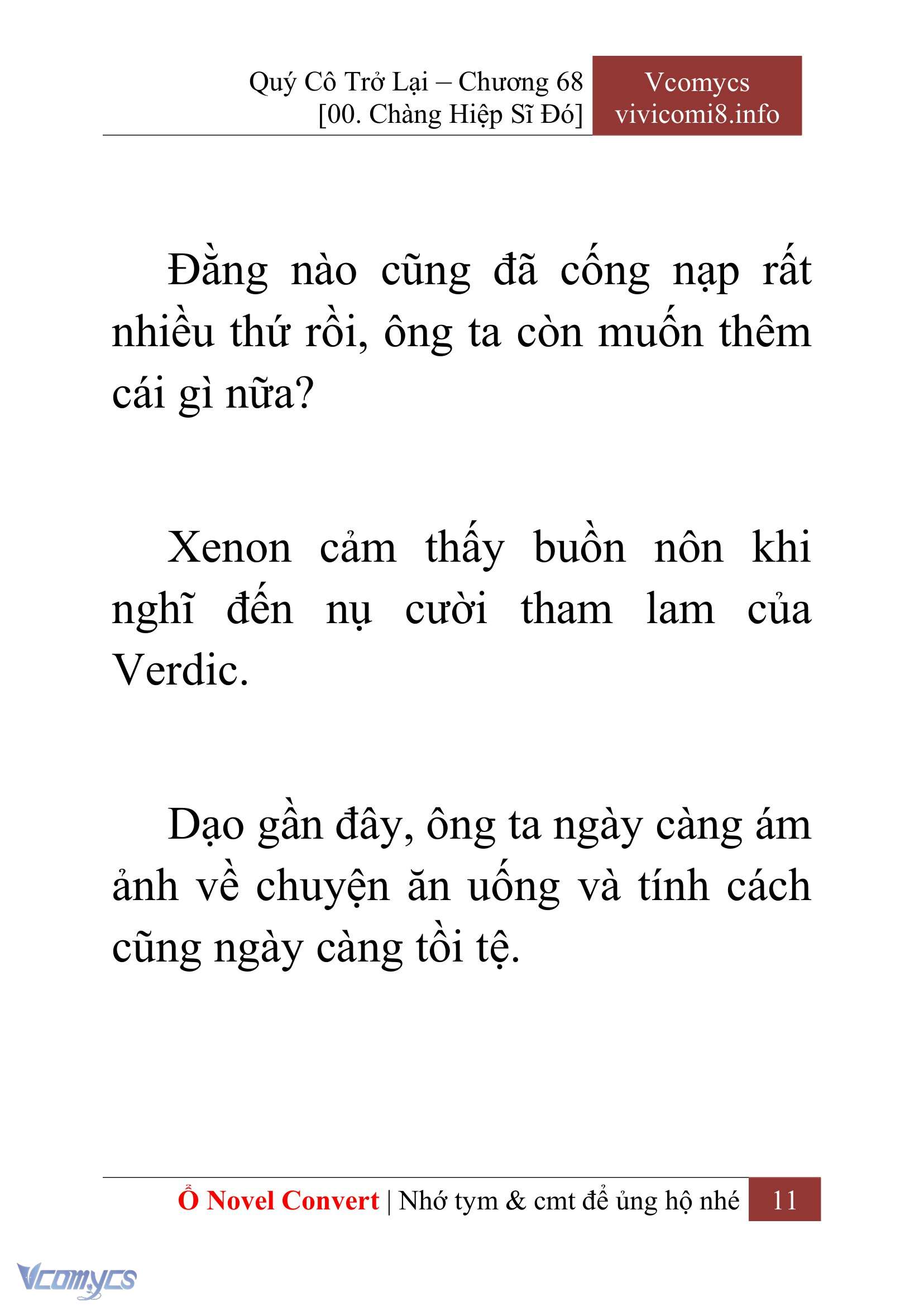 [Novel] Quý Cô Trở Lại Chap 68 - Next Chap 69