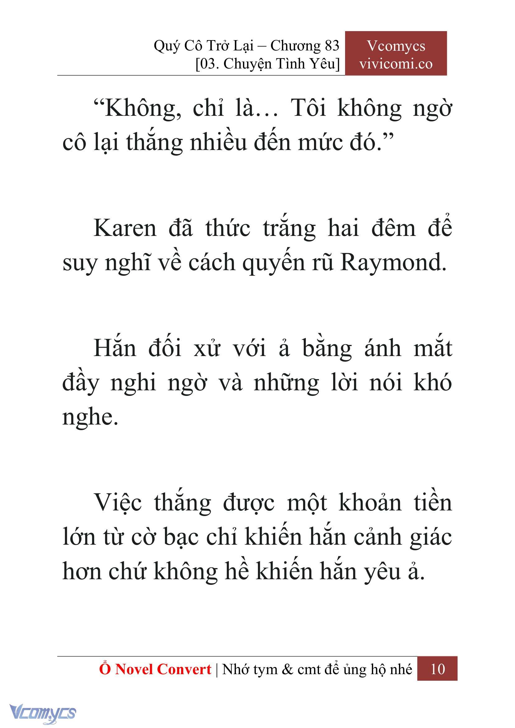 [Novel] Quý Cô Trở Lại Chap 83 - Trang 2