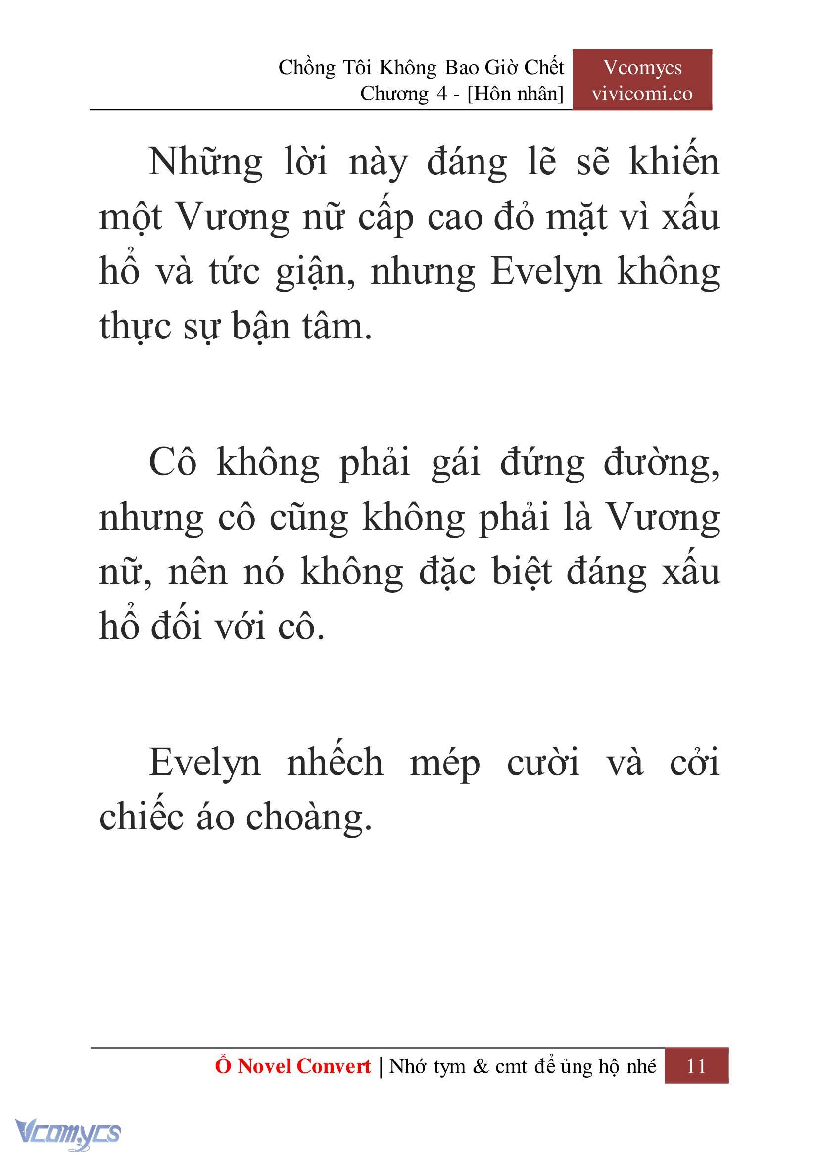 [Novel] Chồng Tôi Không Bao Giờ Chết Chap 4 - Next Chap 5