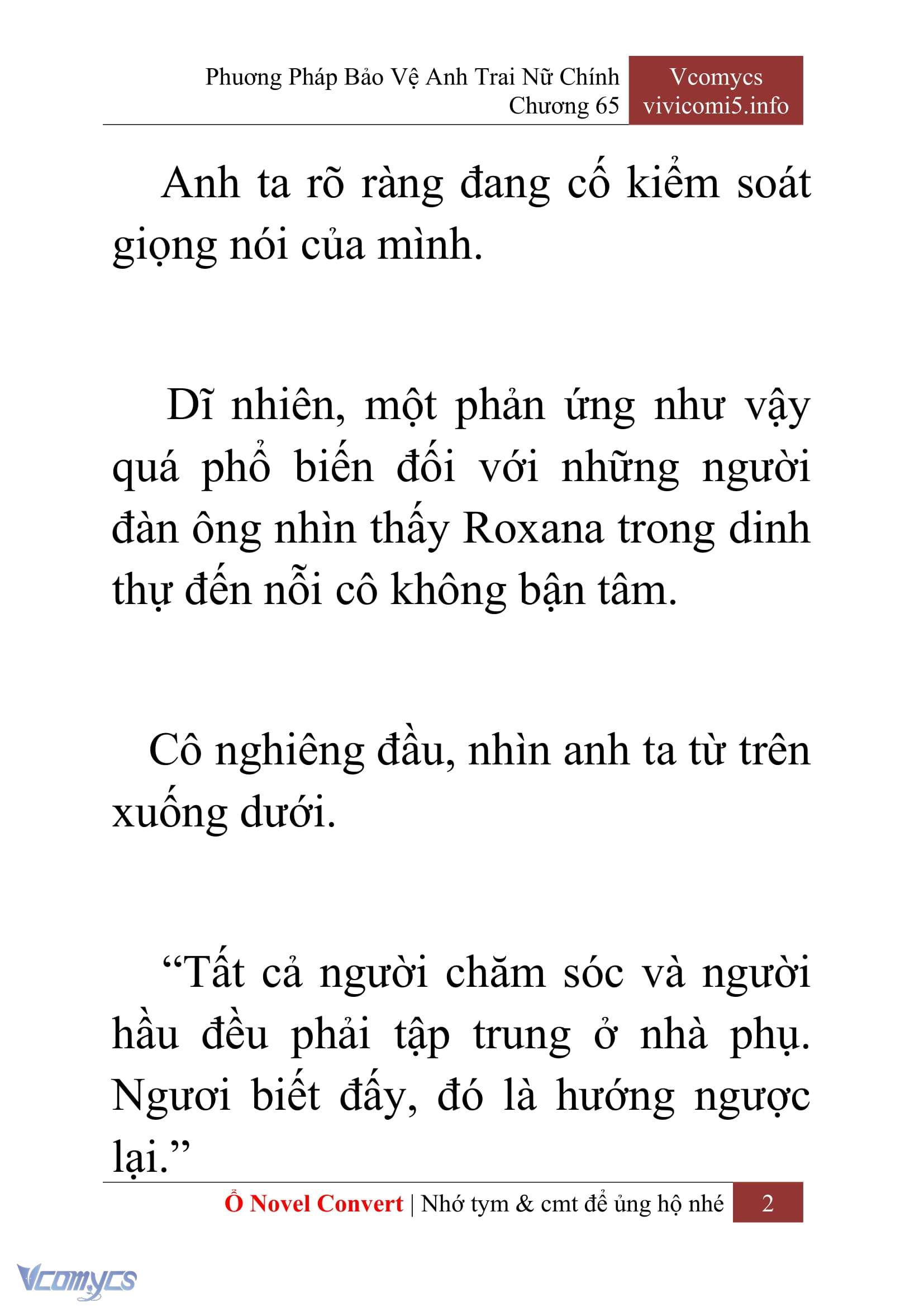 [Novel] Phương Pháp Bảo Vệ Anh Trai Nữ Chính Chap 65 - Trang 2