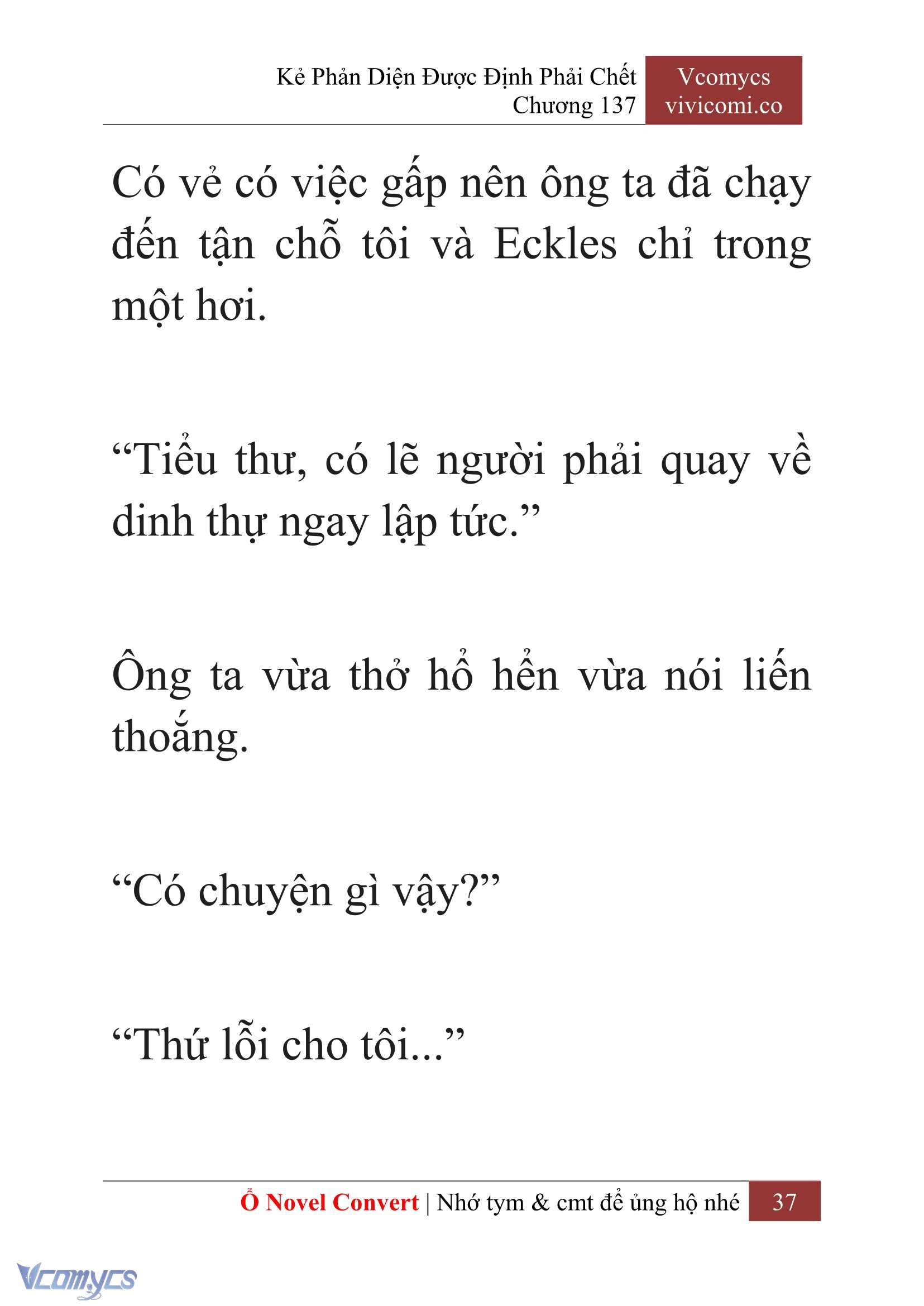 [Novel] Kẻ Phản Diện Được Định Phải Chết Chap 137 - Trang 2