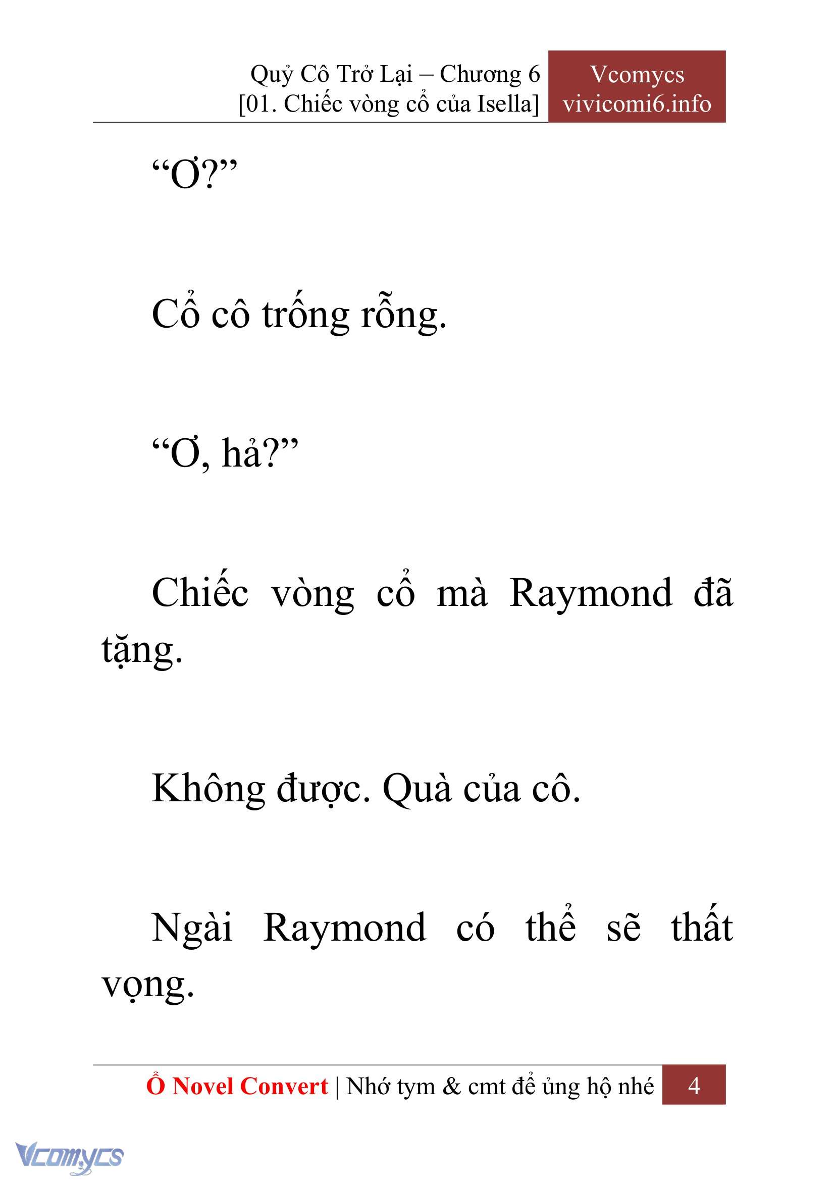 [Novel] Quý Cô Trở Lại Chap 6 - Trang 2