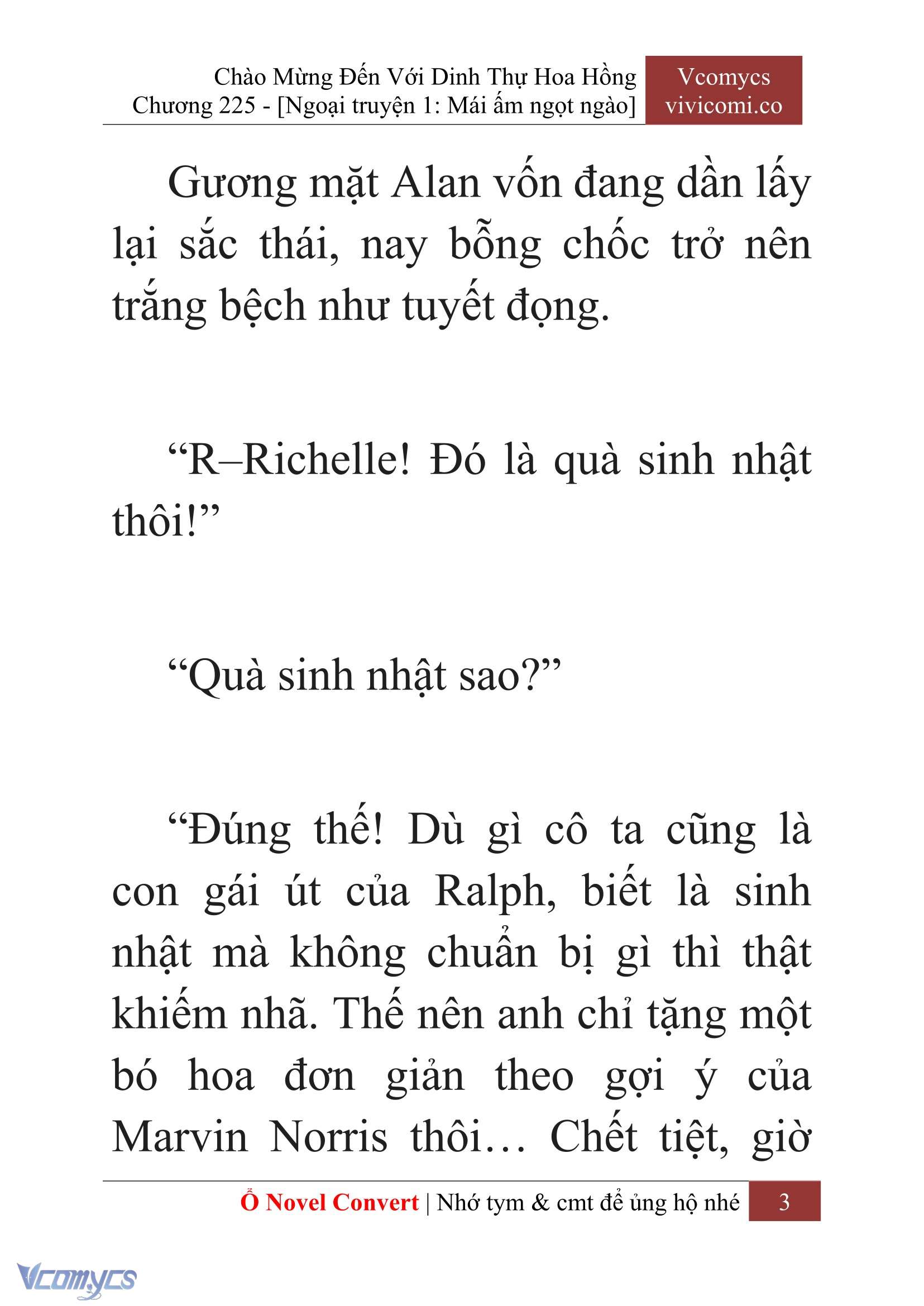 [Novel] Chào Mừng Đến Với Dinh Thự Hoa Hồng Chap 225 - Trang 2
